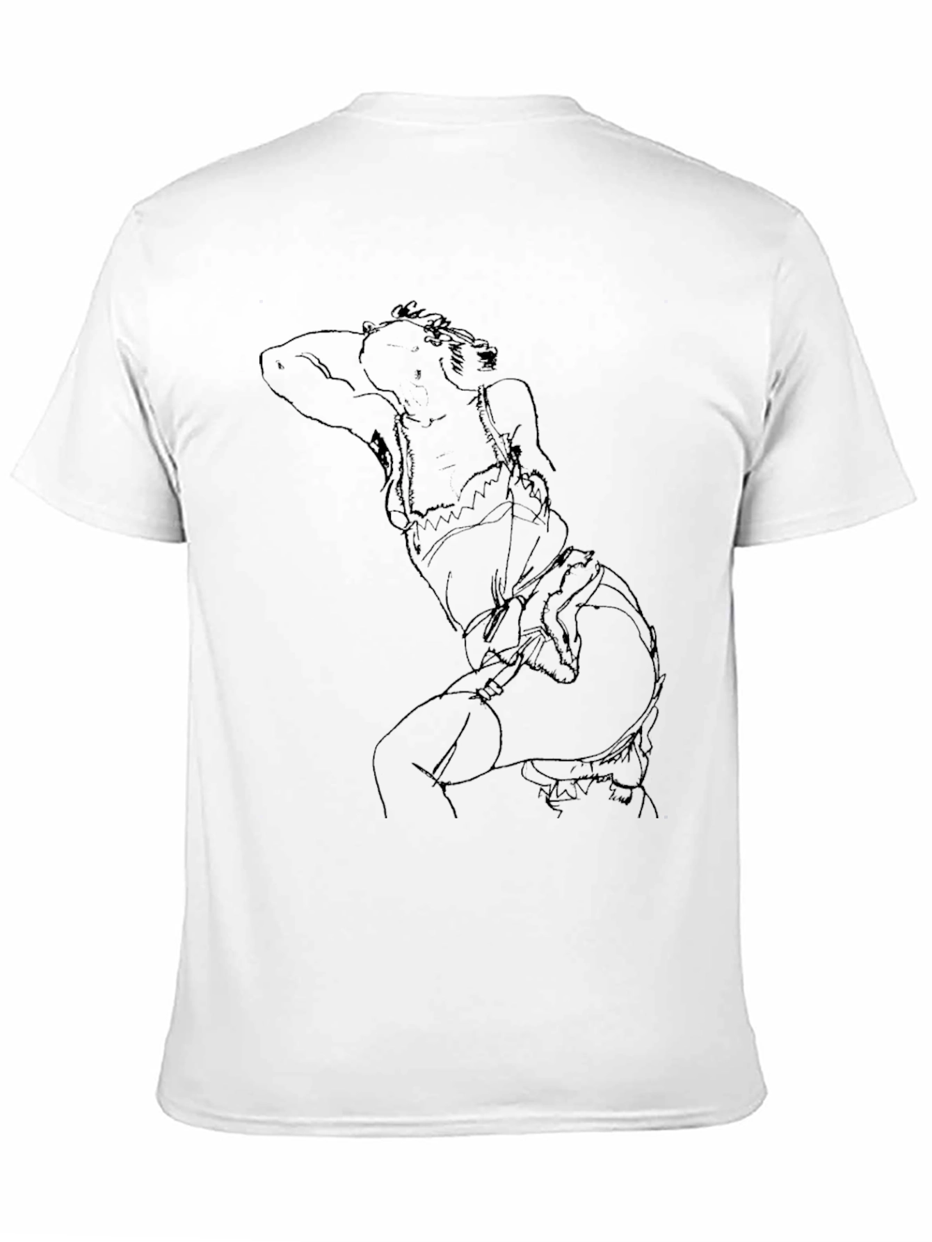 Abstract Line Art Graphic Tee - Modern Casual Style
