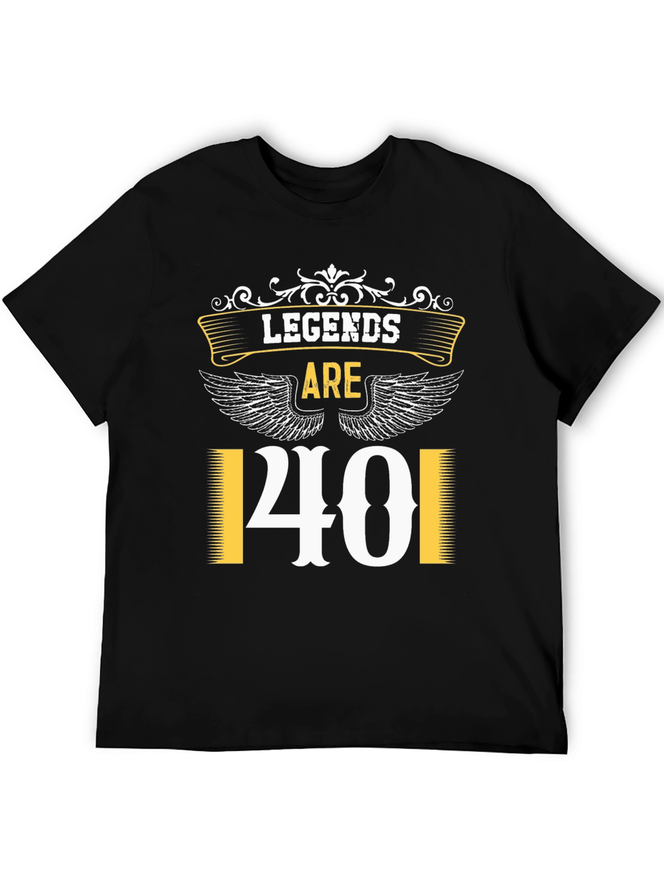 Legends Are 40 Black T-Shirt