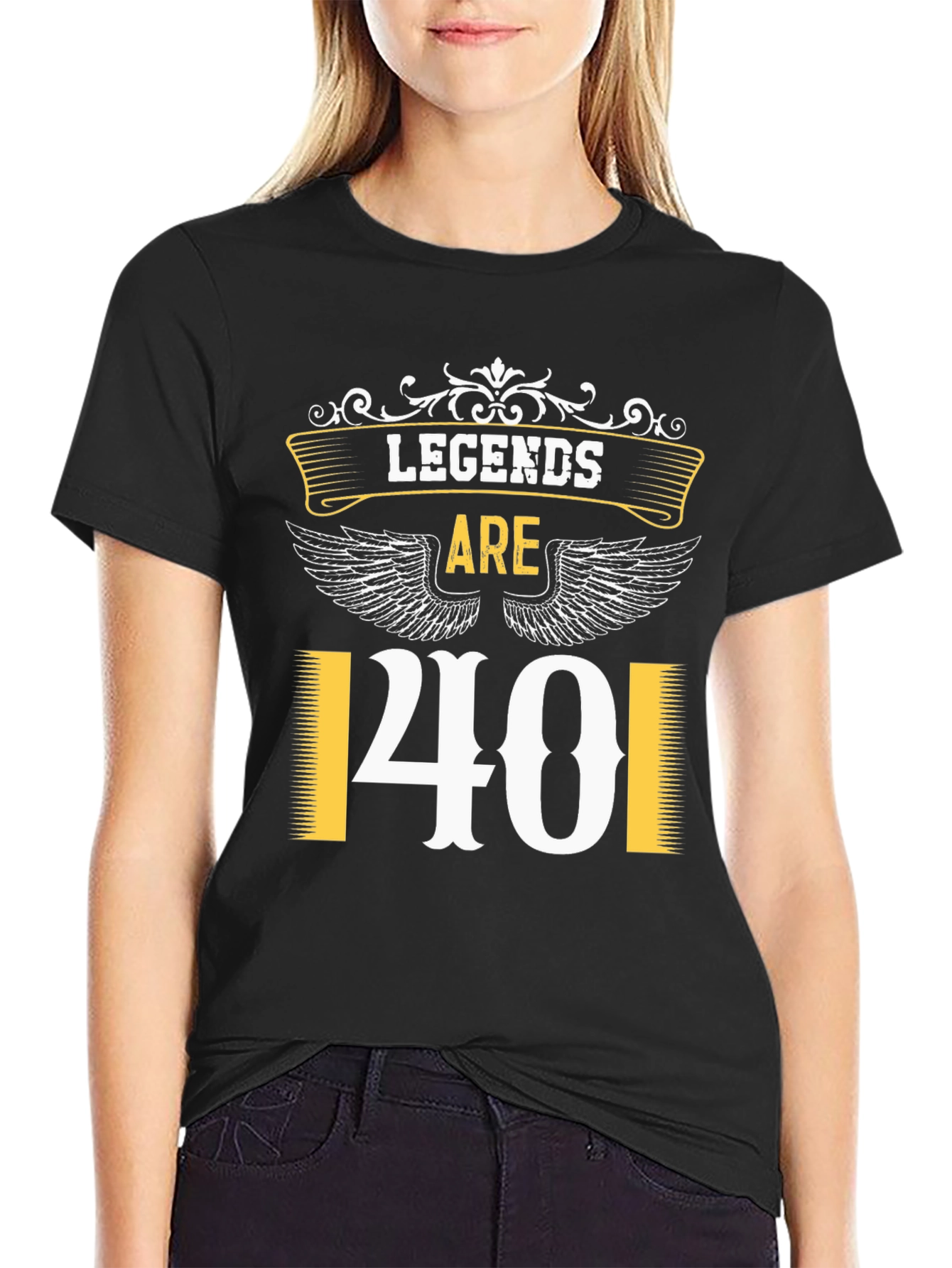 Legends Are 40 Black T-Shirt