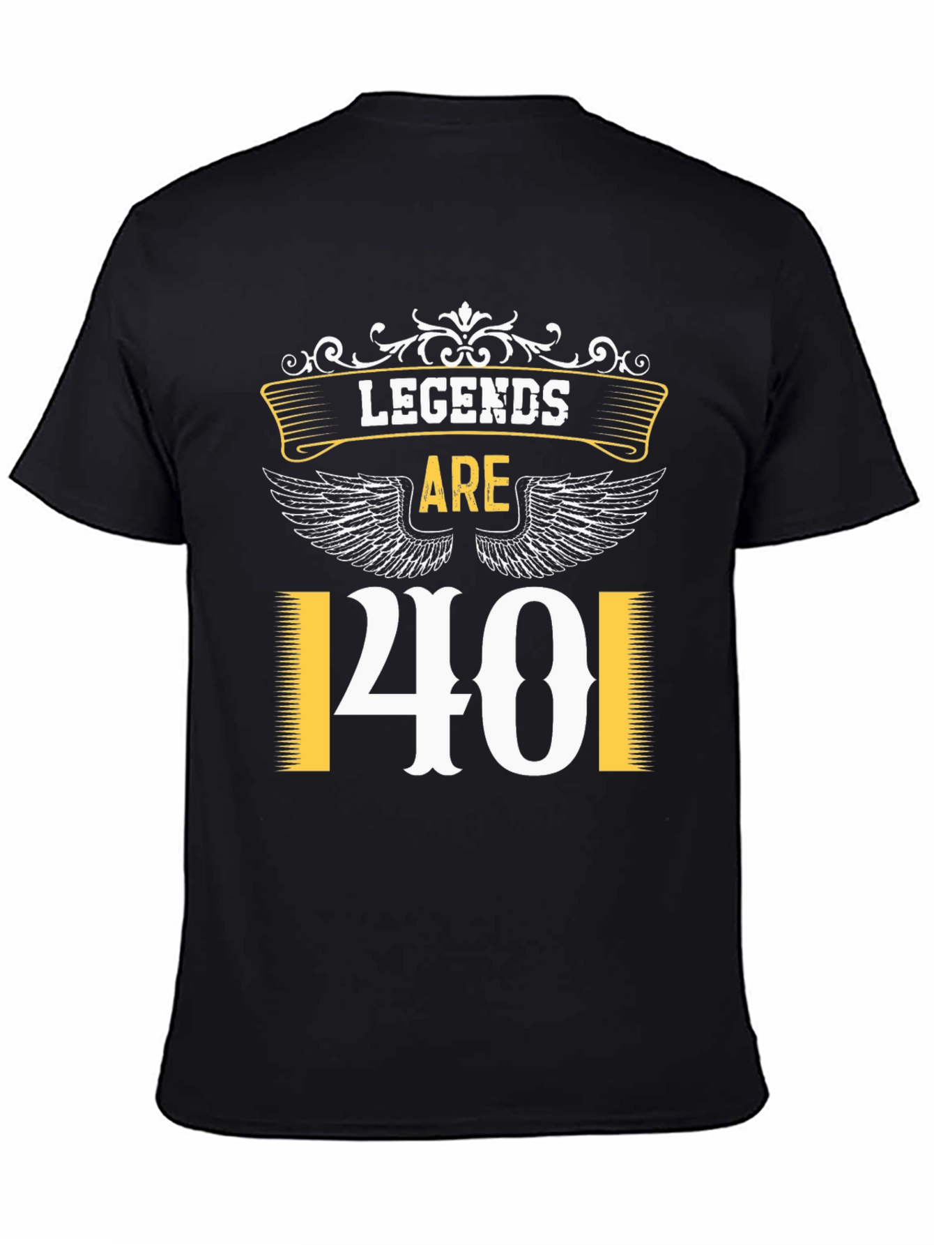 Legends Are 40 Black T-Shirt