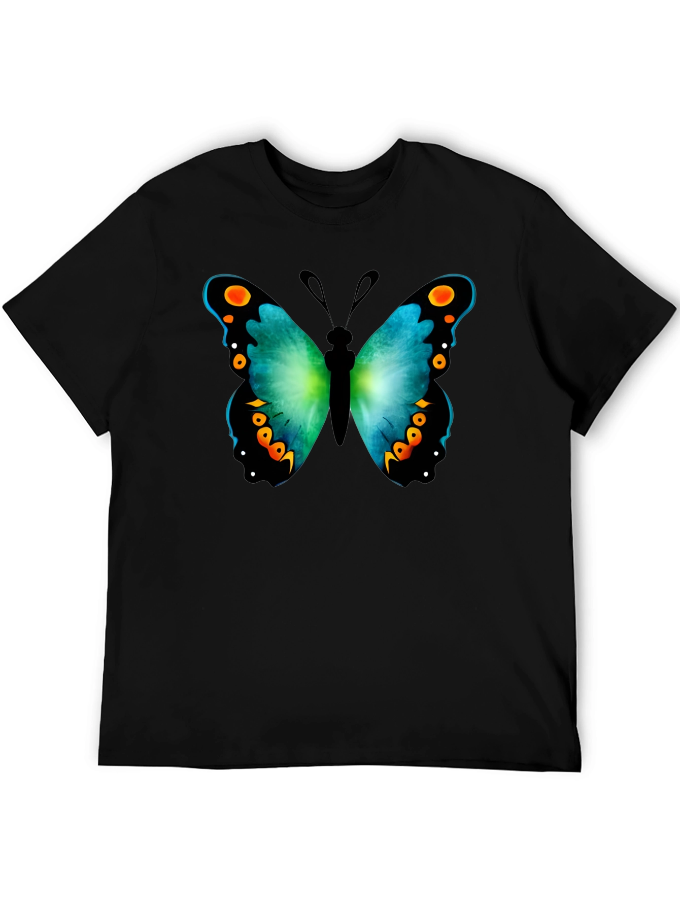 Butterfly Graphic Print Crew Neck T-Shirt