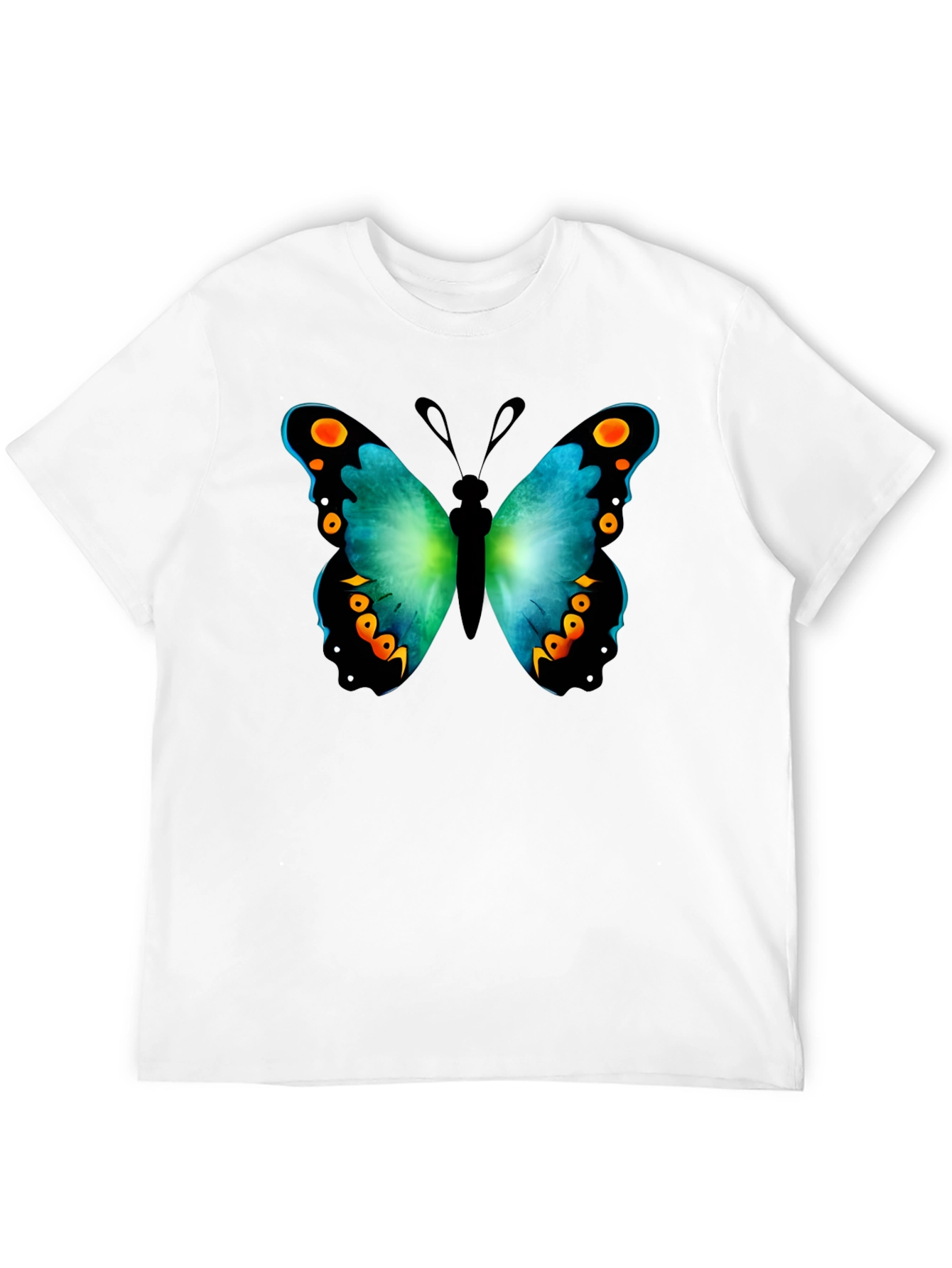 Butterfly Graphic Print Crew Neck T-Shirt