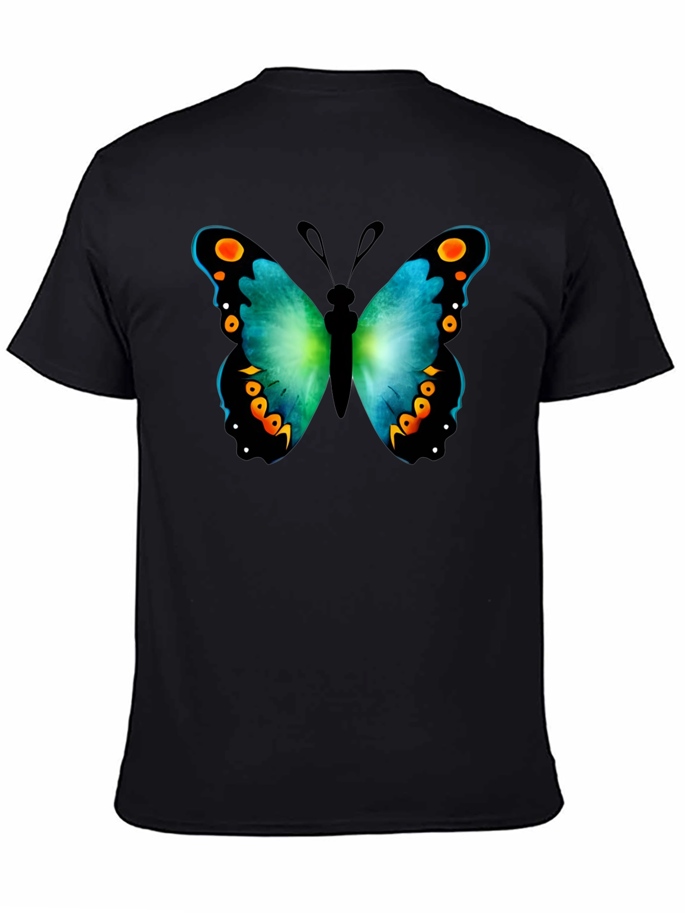 Butterfly Graphic Print Crew Neck T-Shirt