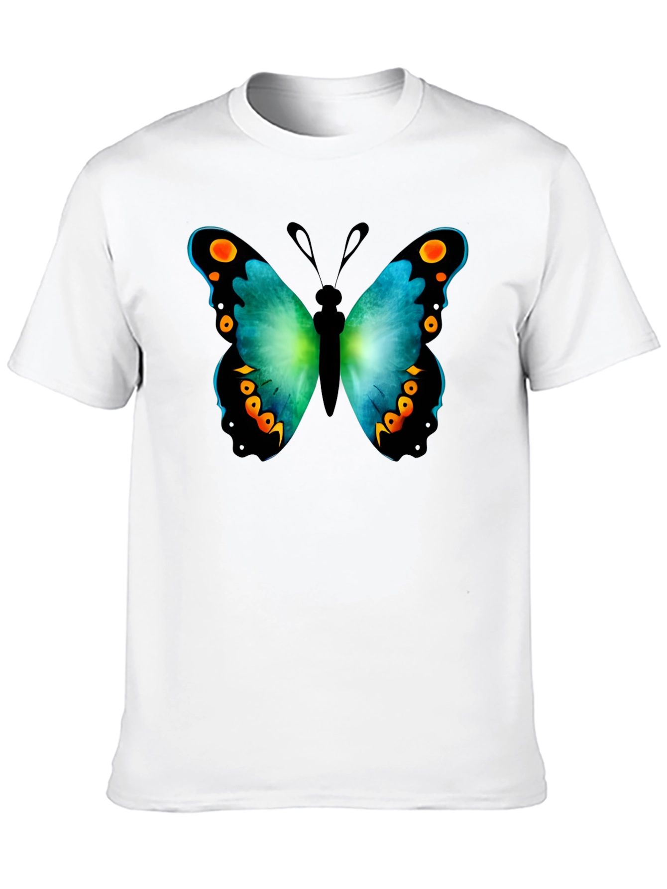 Butterfly Graphic Print Crew Neck T-Shirt