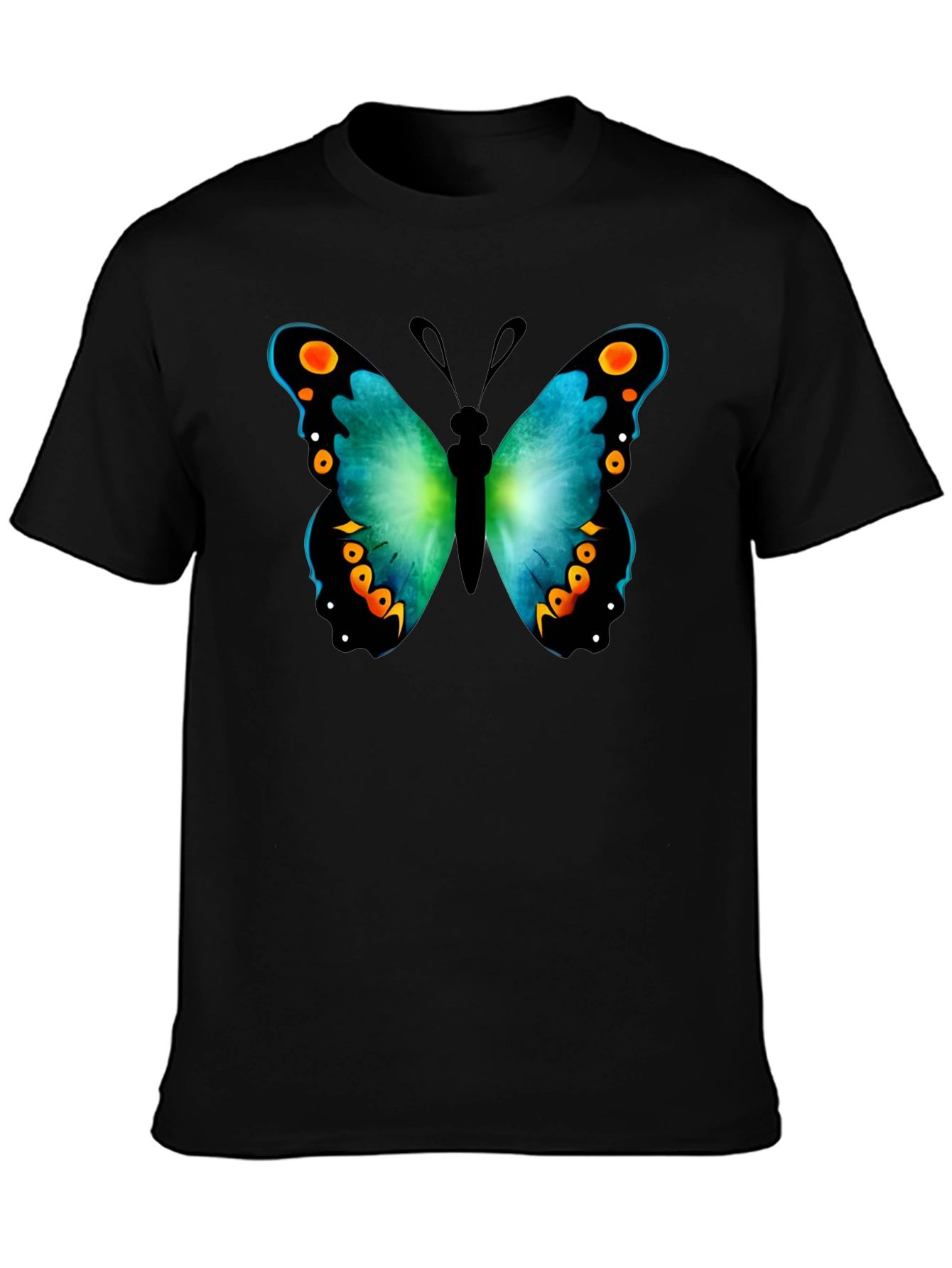 Butterfly Graphic Print Crew Neck T-Shirt