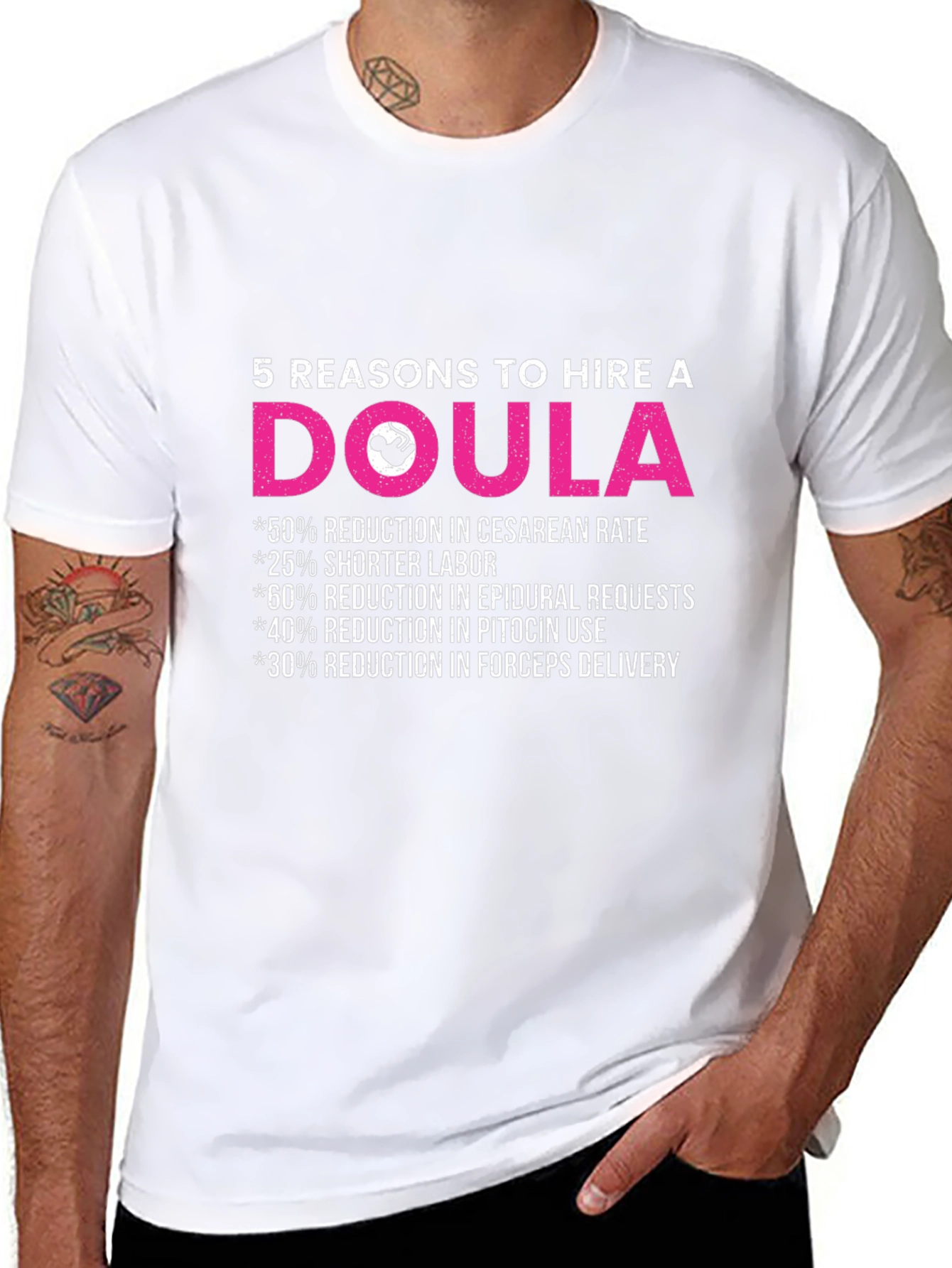 Doula T-Shirt: 5 Reasons to Hire a Doula Tee