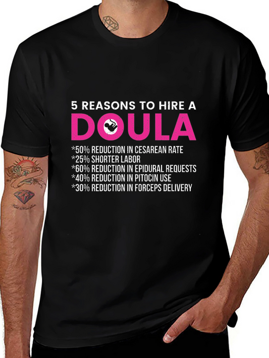 Doula T-Shirt: 5 Reasons to Hire a Doula Tee