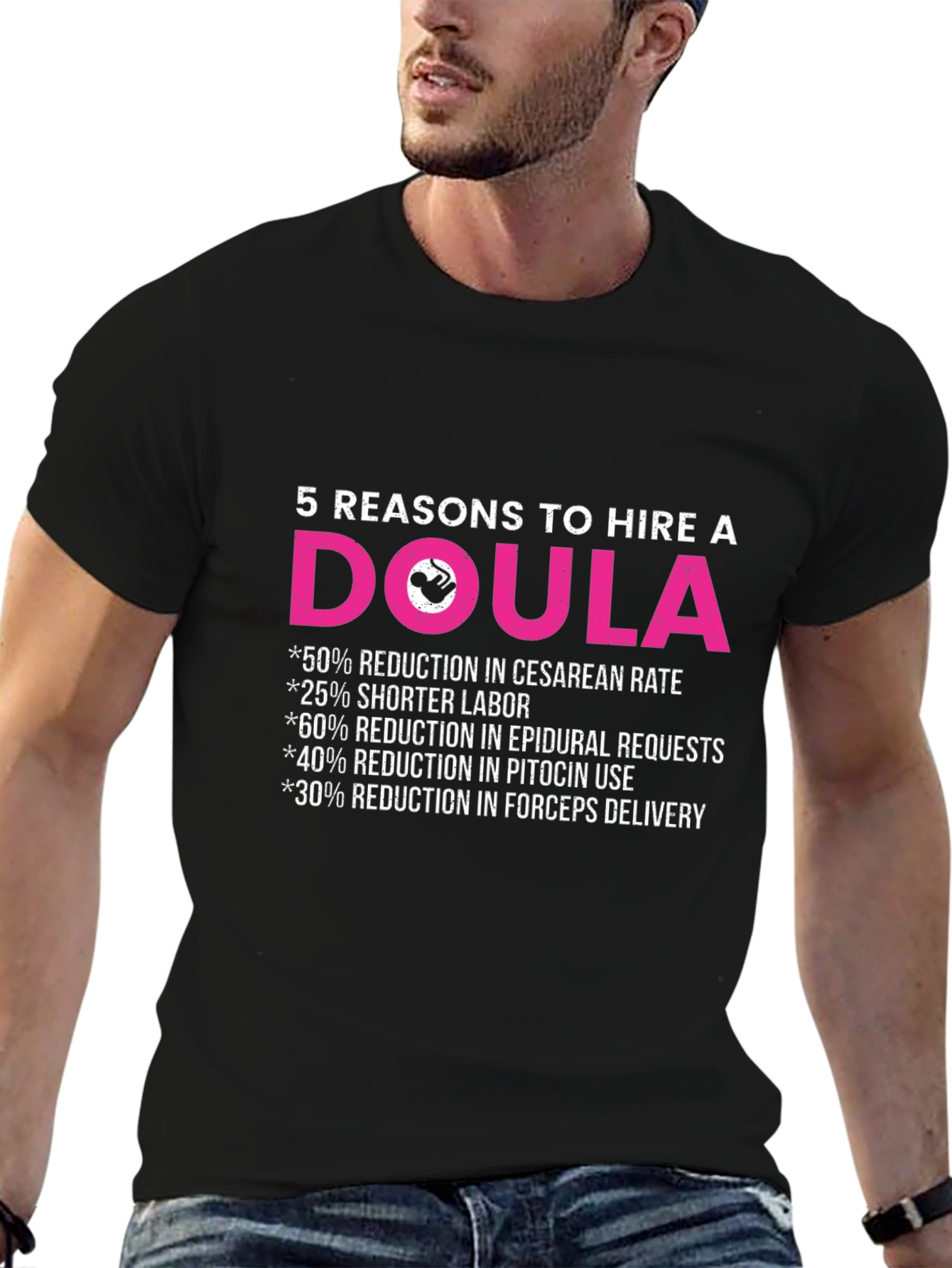 Doula T-Shirt: 5 Reasons to Hire a Doula Tee