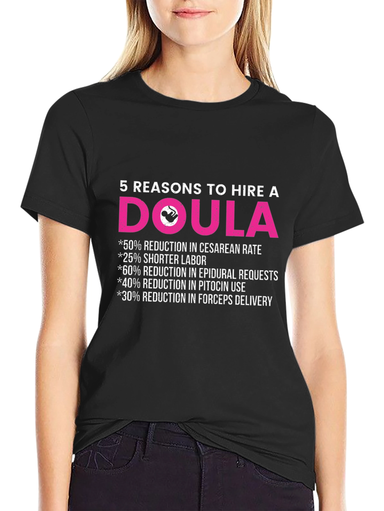 Doula T-Shirt: 5 Reasons to Hire a Doula Tee