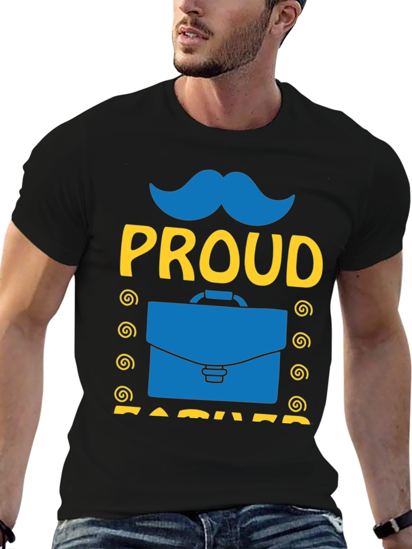 Proud Dad Graphic T-Shirt - Black