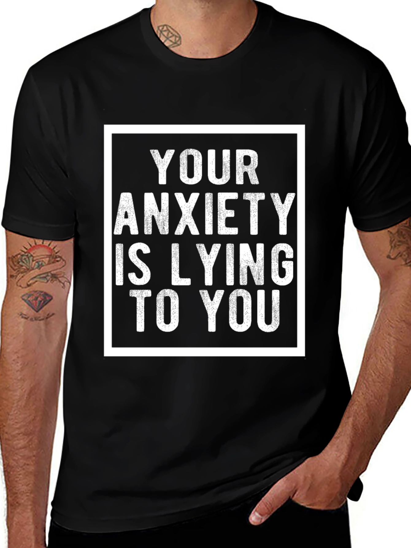 Anxiety Quote Graphic Tee - Unisex Black T-Shirt