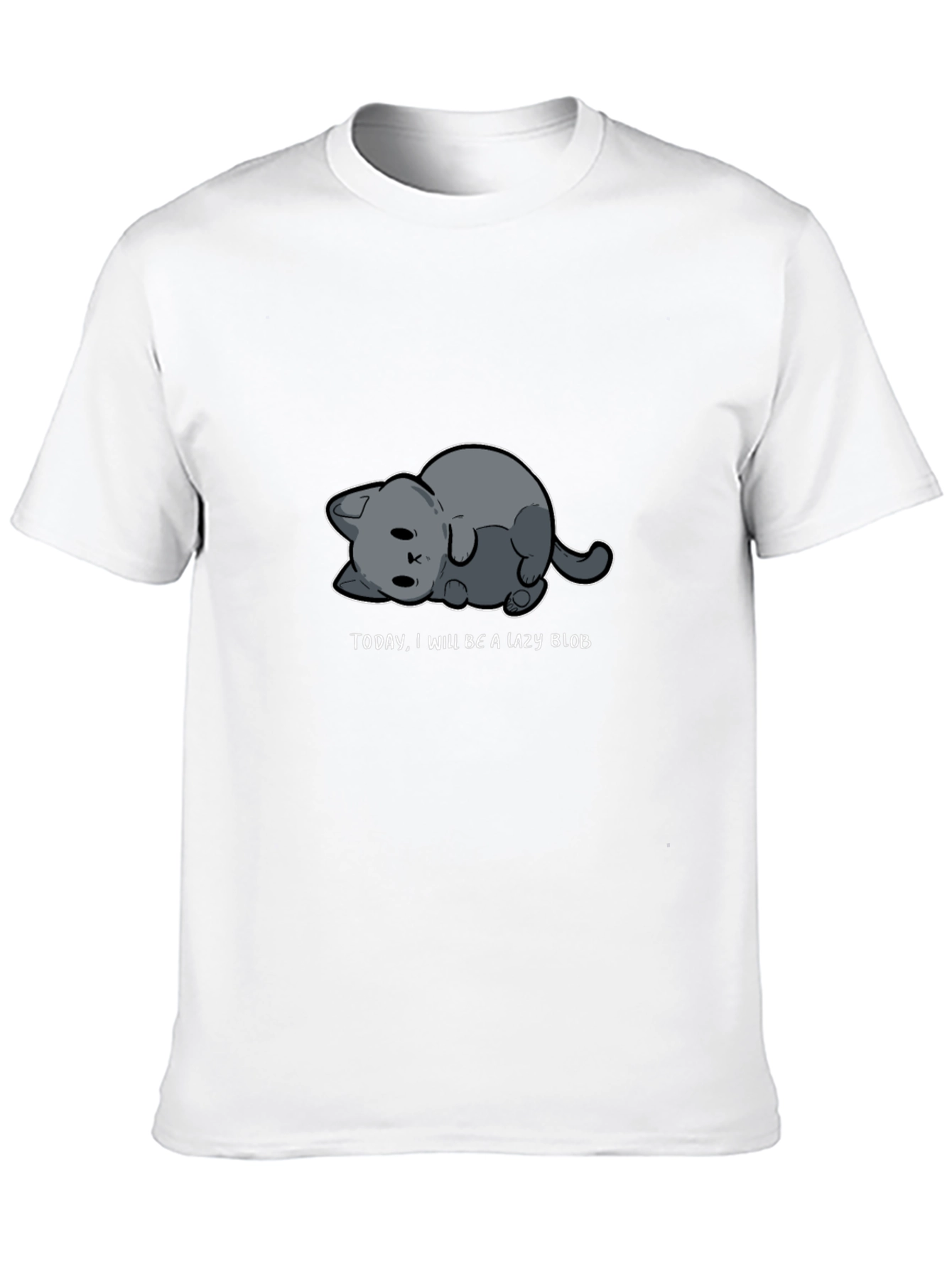 Lazy Blob Cat Tee - Relaxed Style