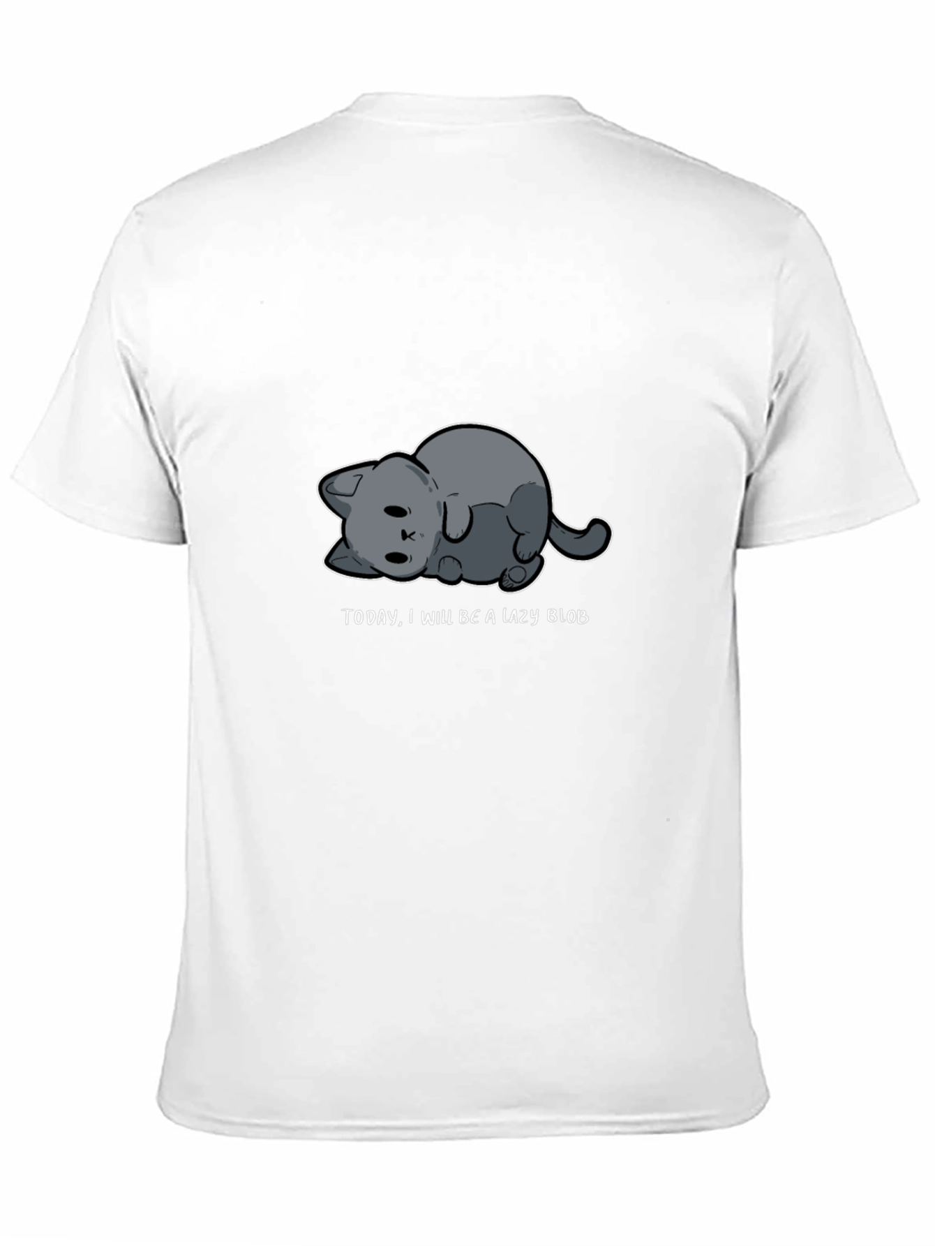 Lazy Blob Cat Tee - Relaxed Style