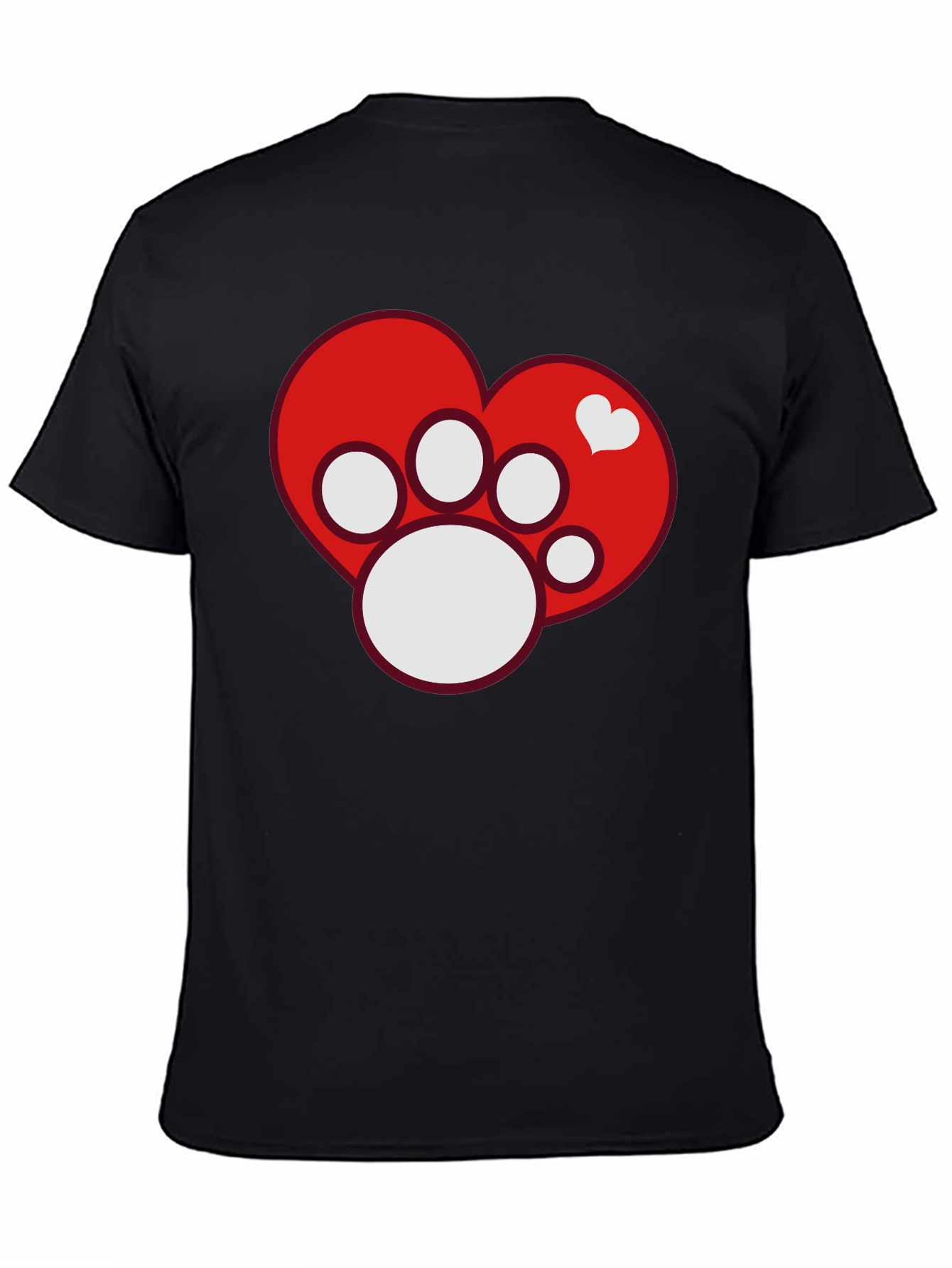 Dog Paw Heart T-Shirt - Pet Lover Tee