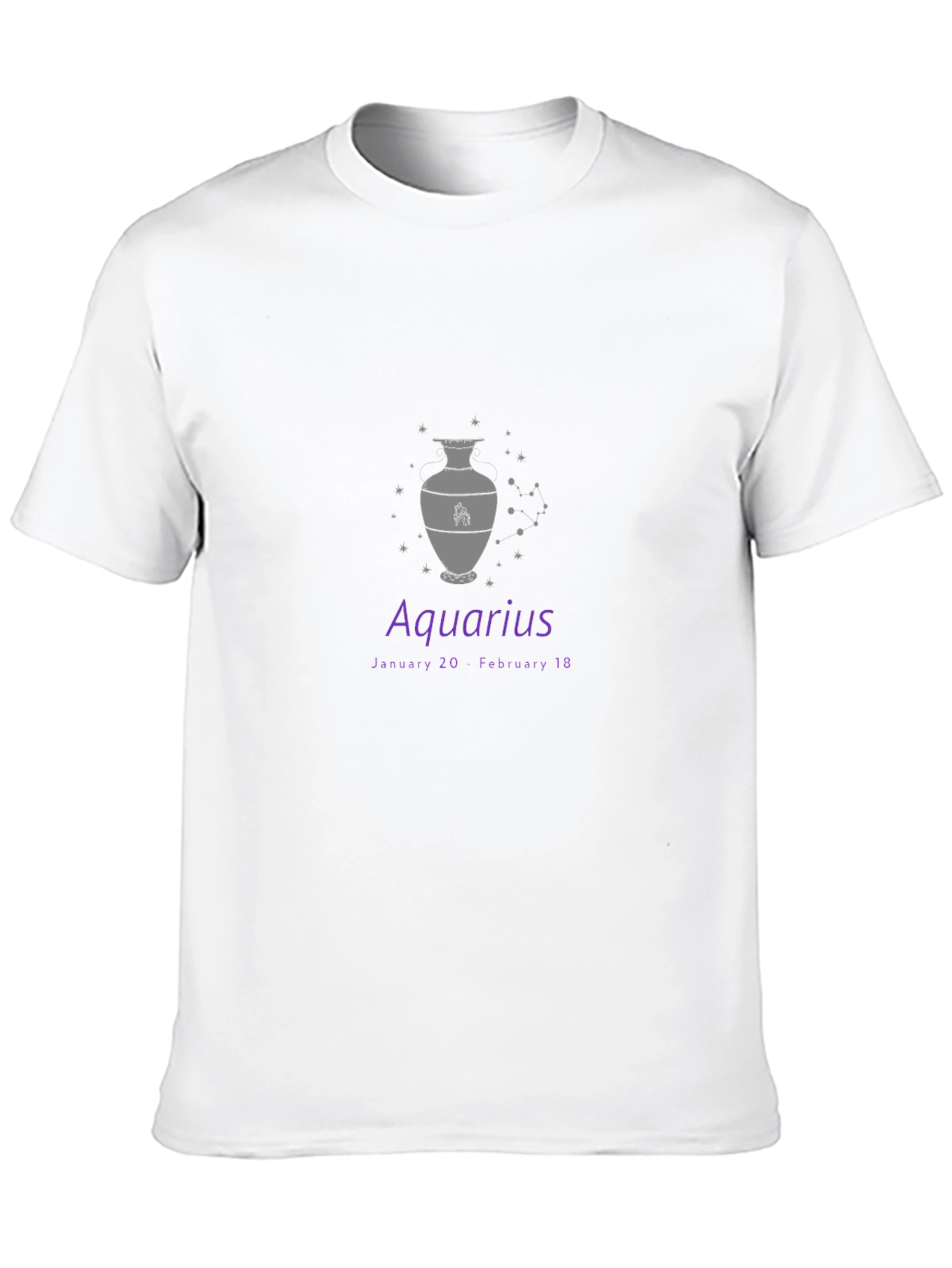 Aquarius Zodiac Black T-Shirt