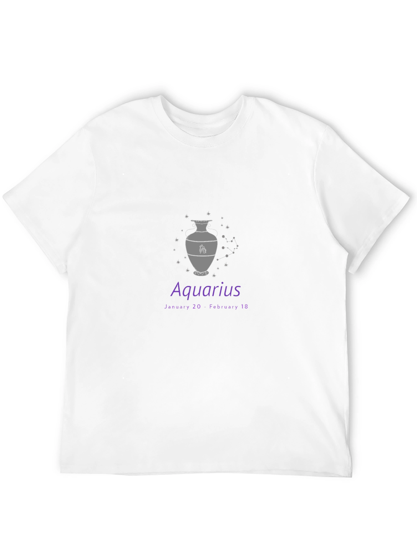 Aquarius Zodiac Black T-Shirt