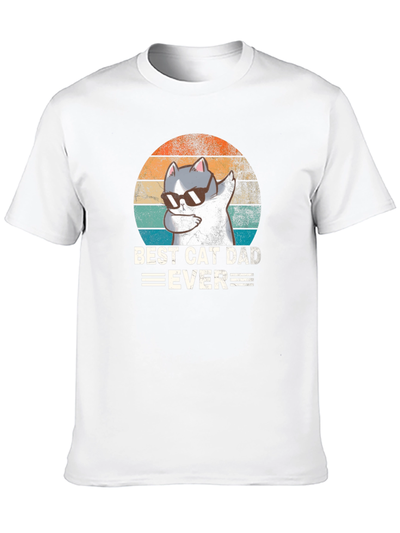 Best Cat Dad Ever Black T-Shirt