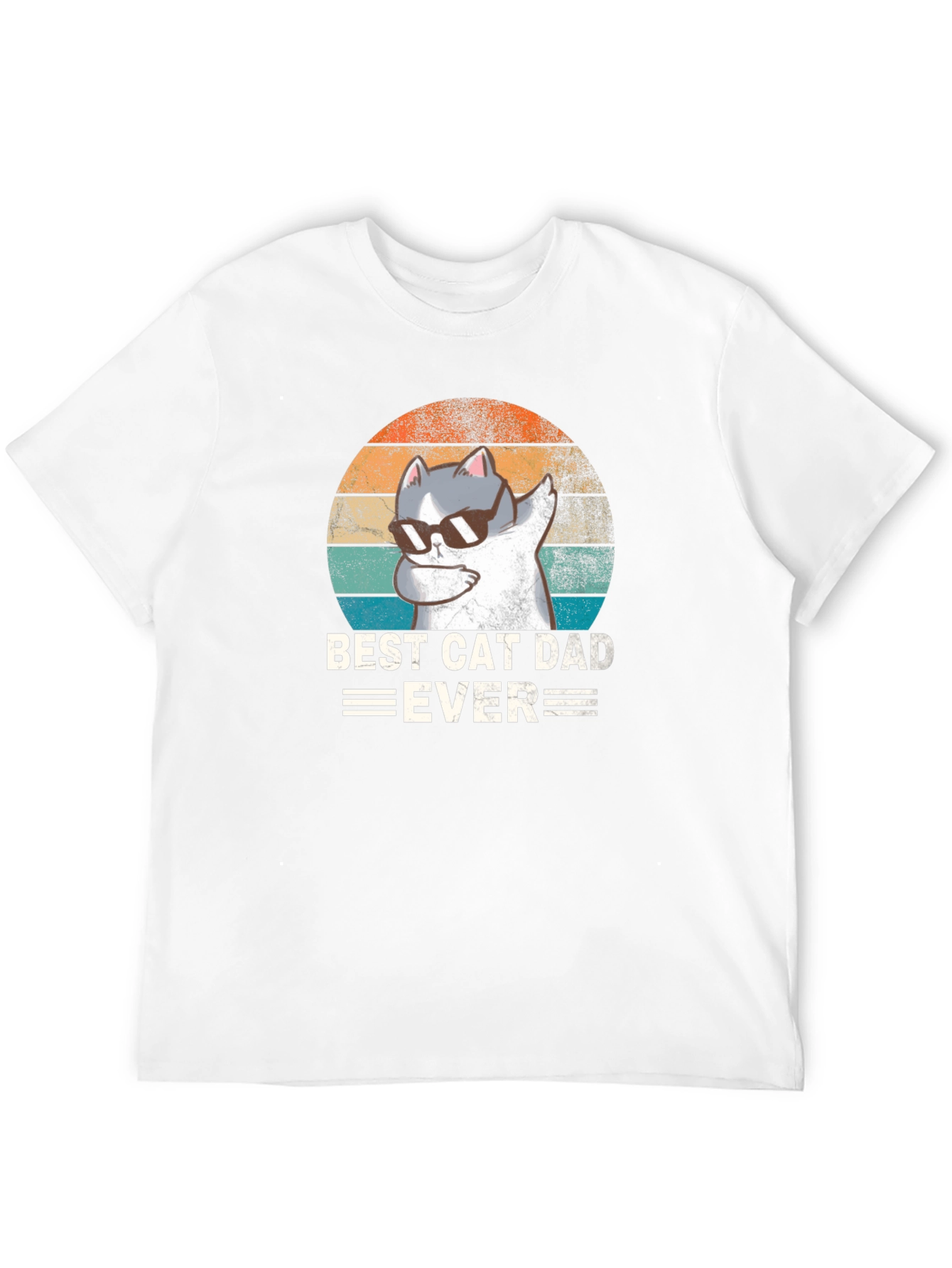 Best Cat Dad Ever Black T-Shirt