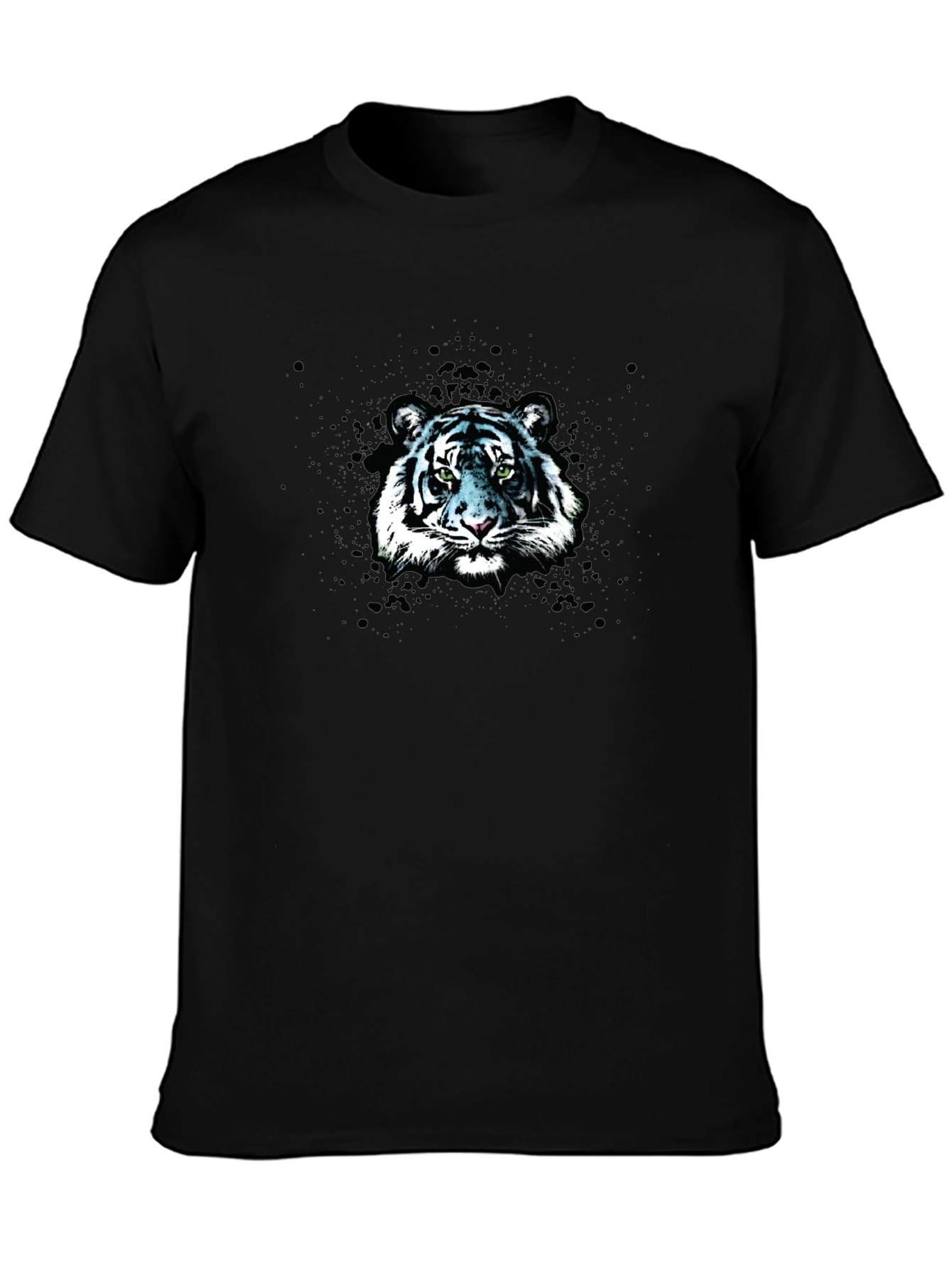 Tiger Face Graphic Black T-Shirt