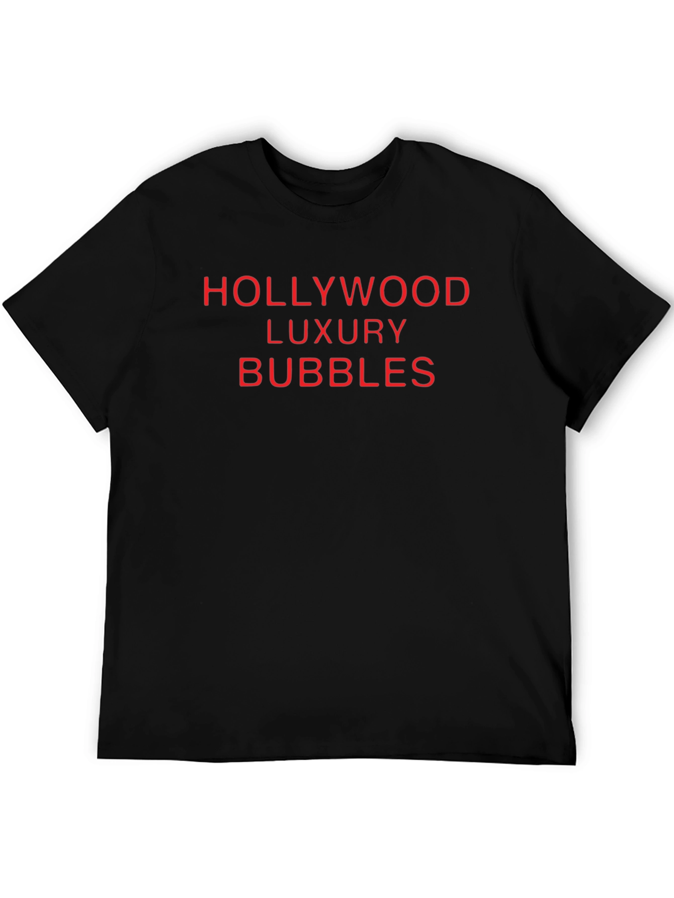 Hollywood Luxury Bubbles Black T-Shirt