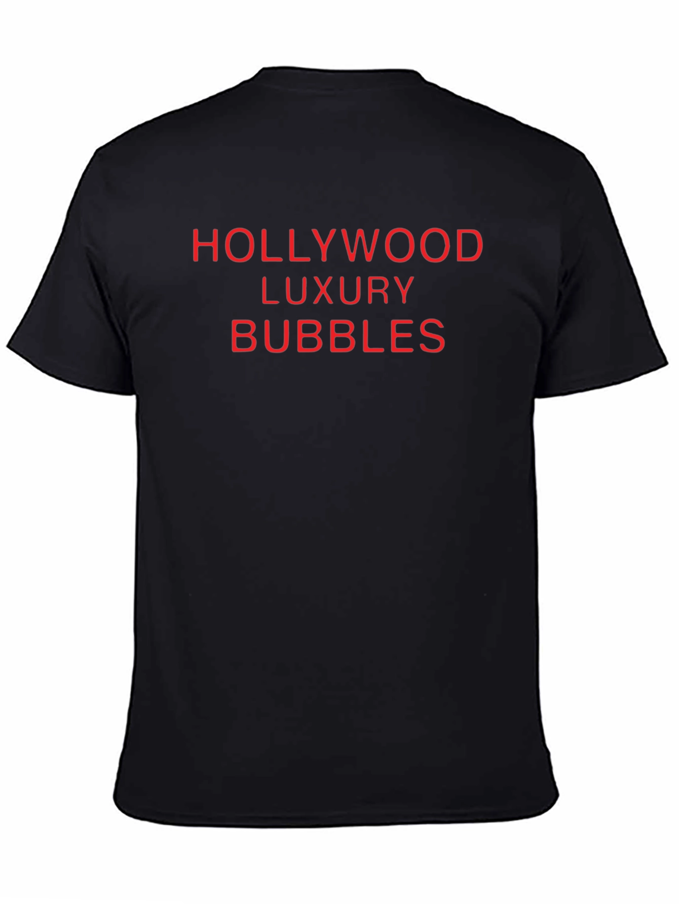 Hollywood Luxury Bubbles Black T-Shirt