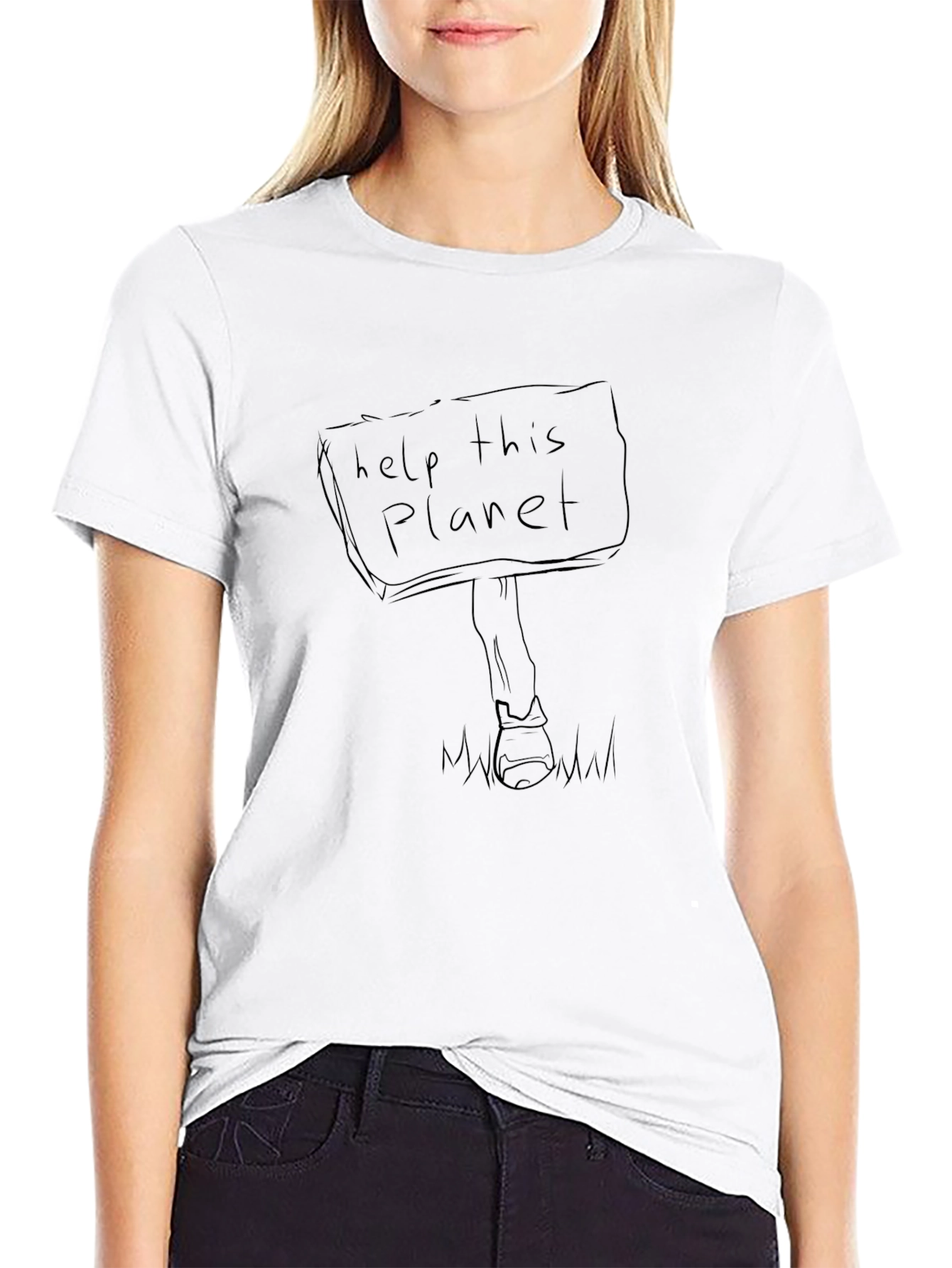 Help This Planet Graphic Tee - Eco Awareness T-Shirt