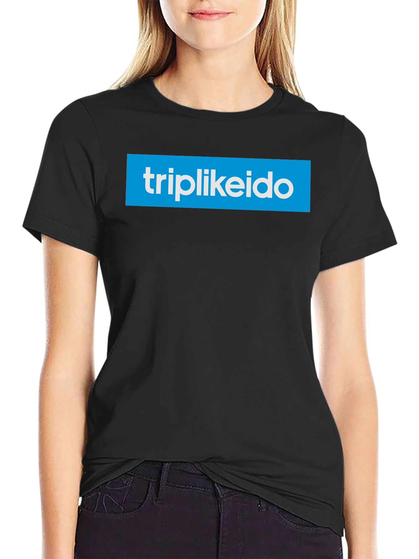Triplikeido Logo Black T-Shirt