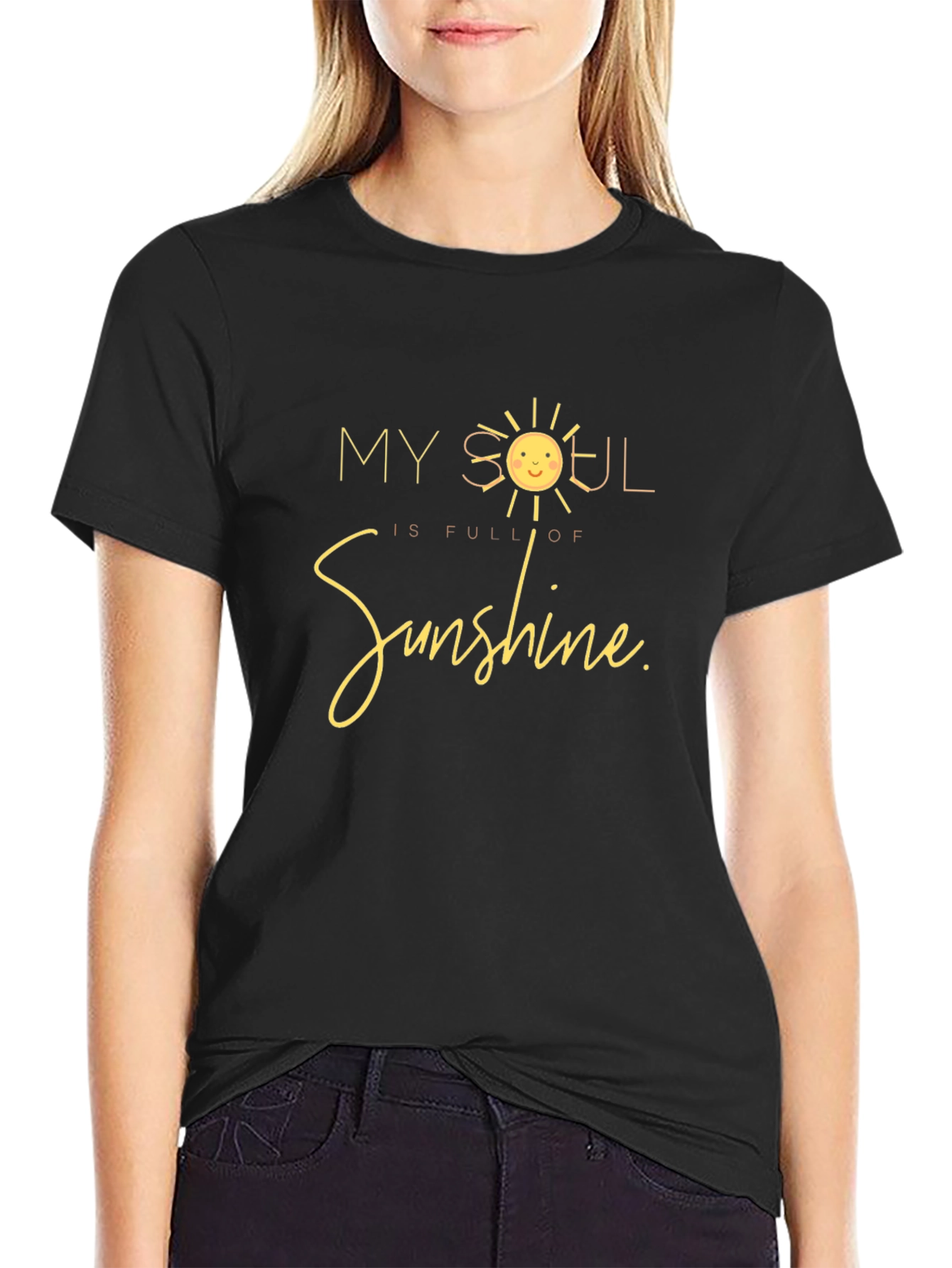 My Soul is Full of Sunshine Black T-Shirt