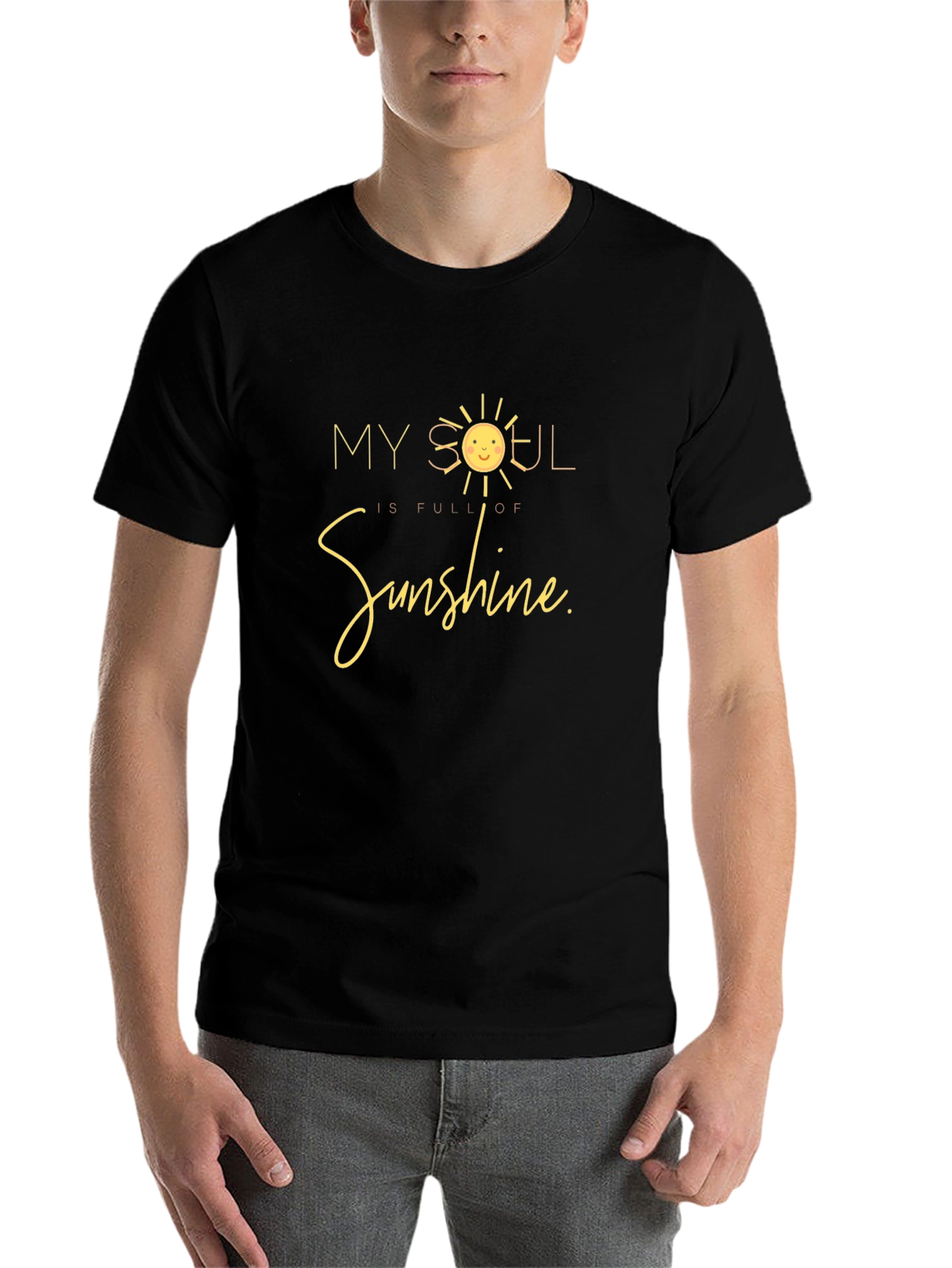 My Soul is Full of Sunshine Black T-Shirt