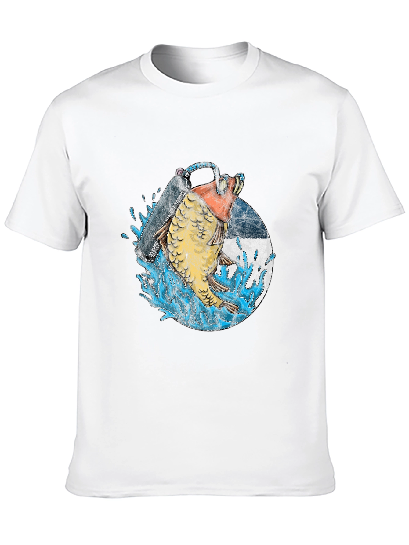 Diving Fish Graphic Tee - Black