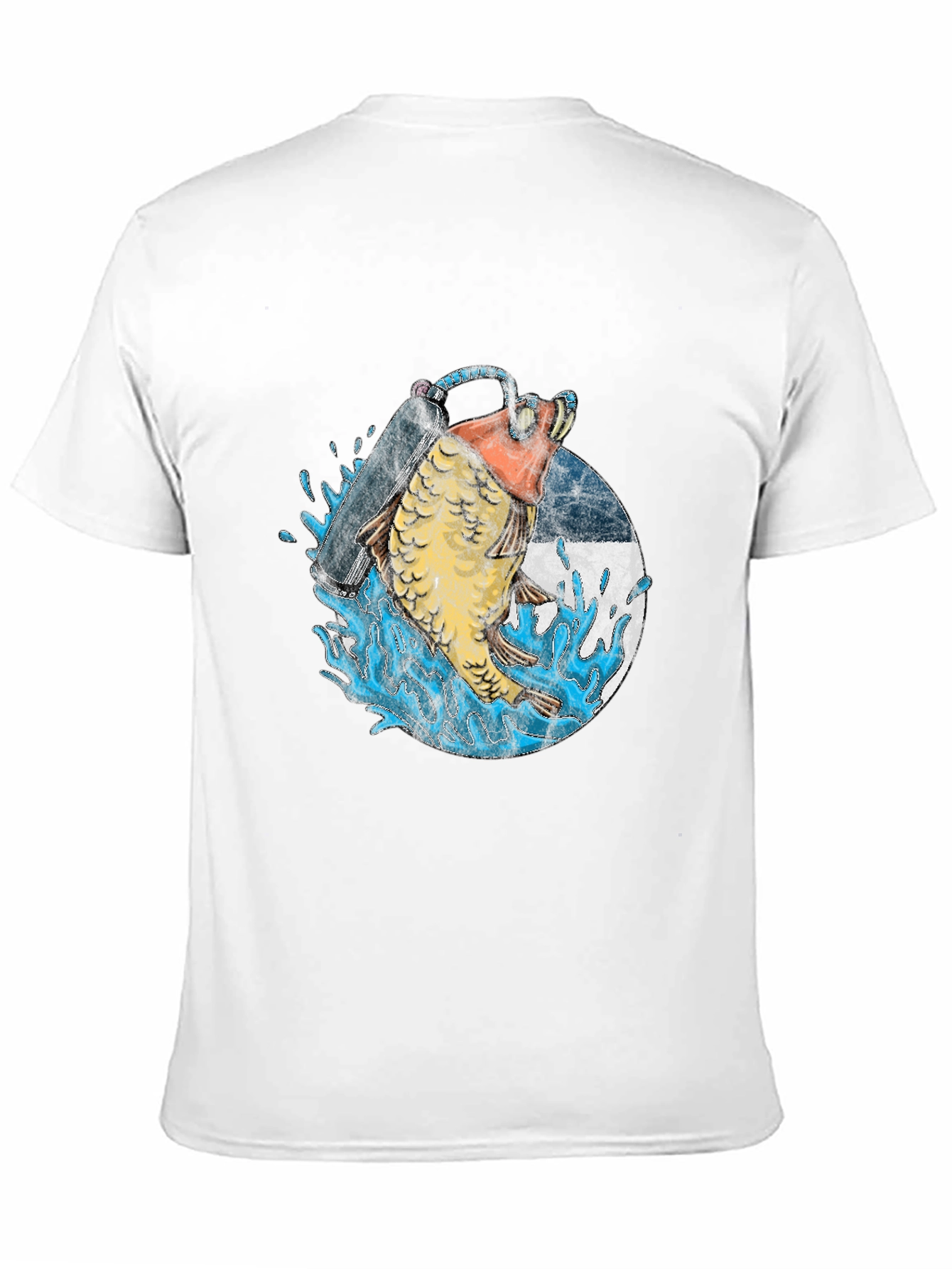 Diving Fish Graphic Tee - Black