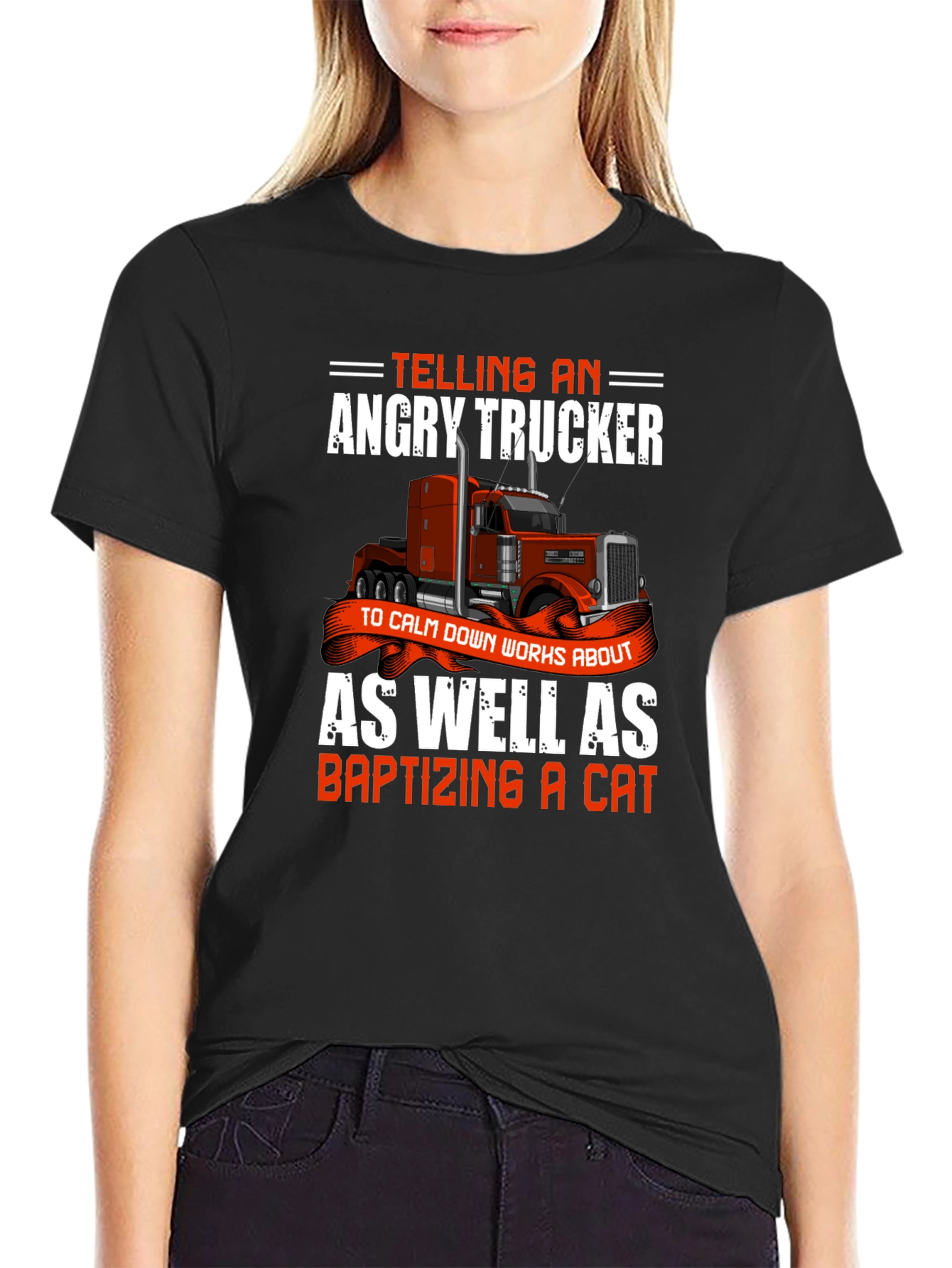 Angry Trucker T-Shirt - Novelty Graphic Tee
