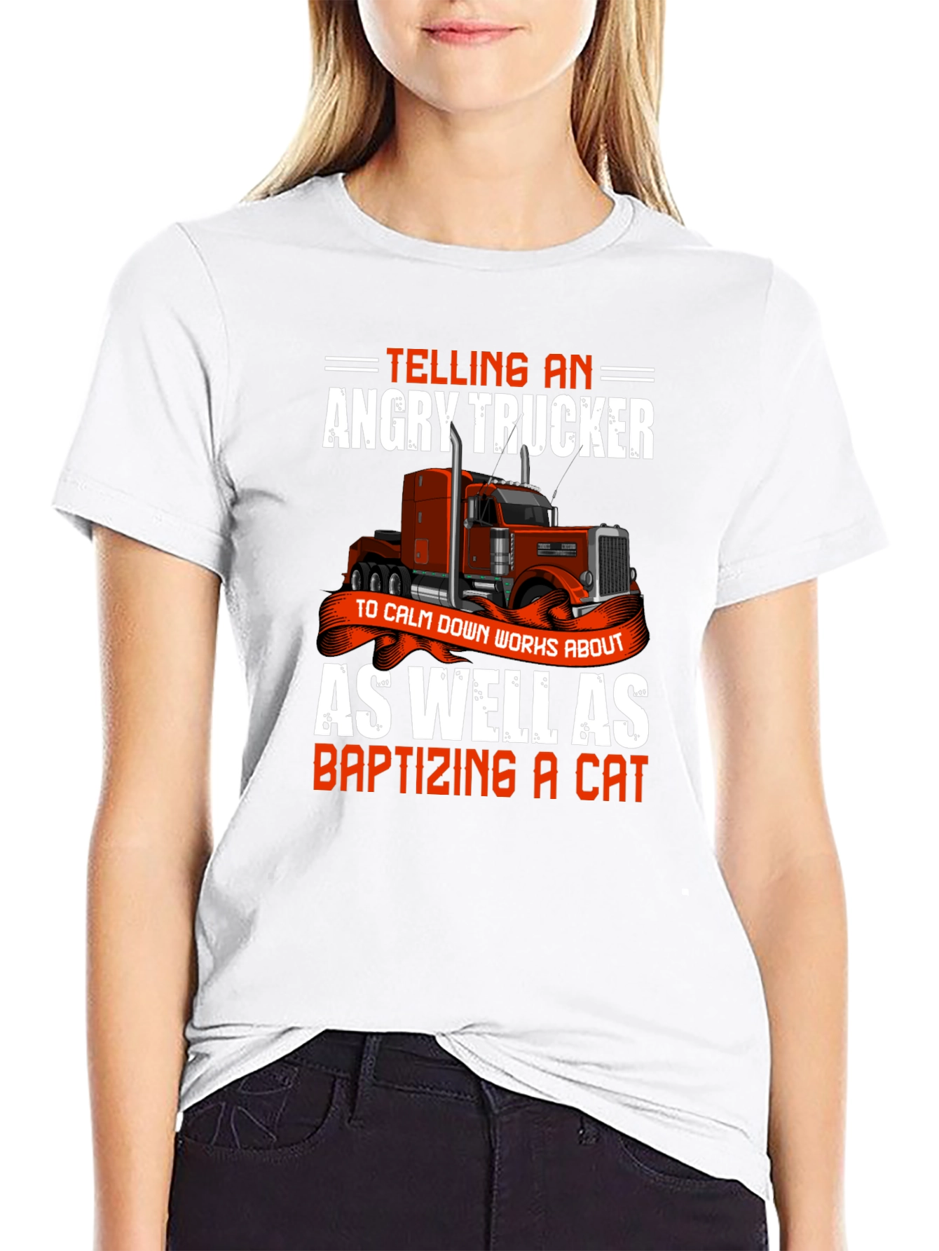 Angry Trucker T-Shirt - Novelty Graphic Tee
