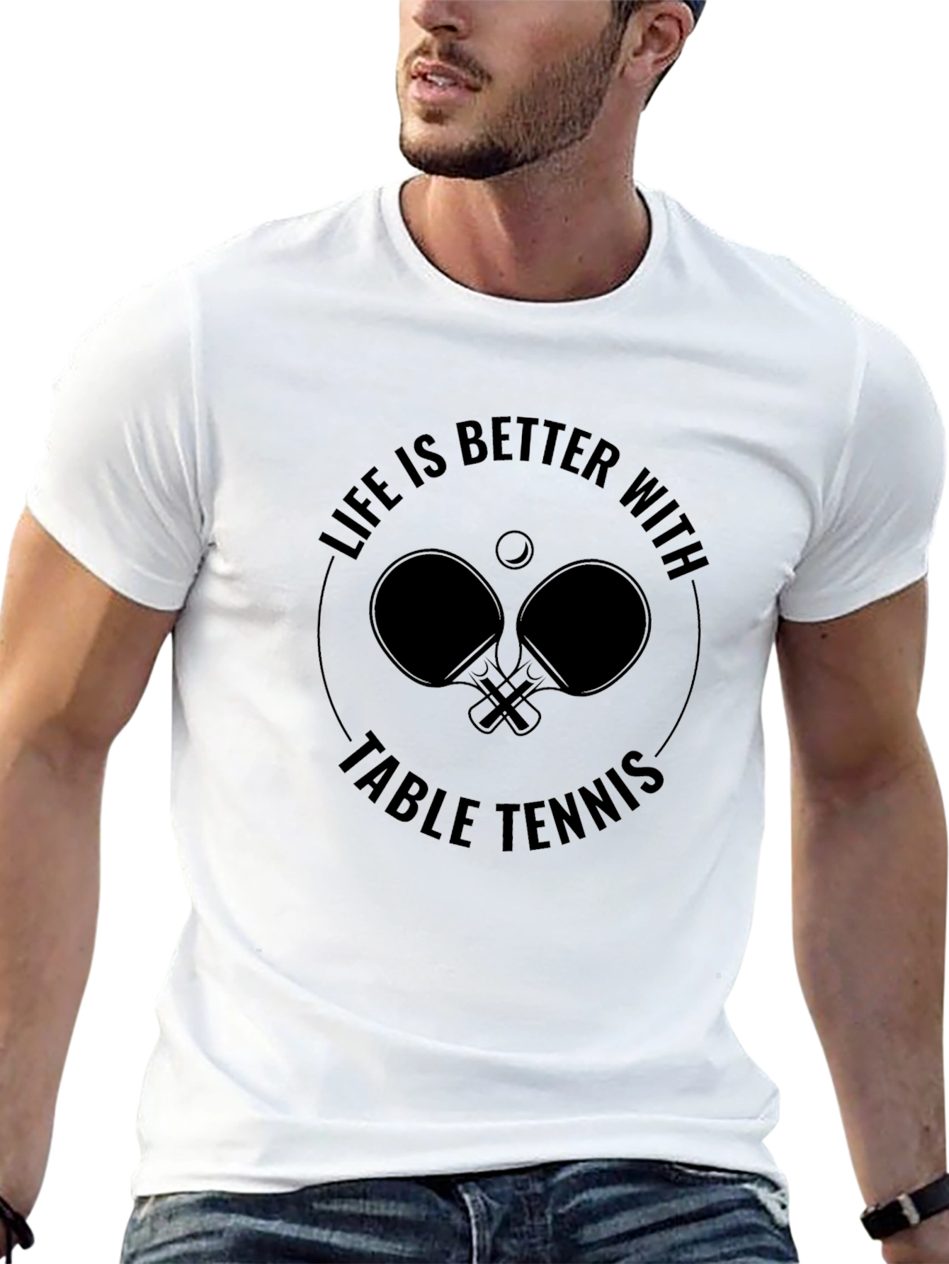 Life Is Better With Table Tennis Graphic T-Shirt