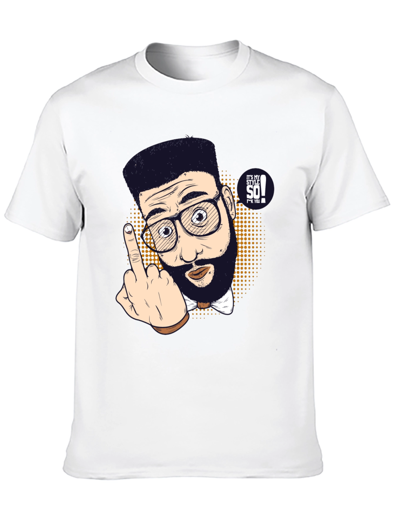 Funny Cartoon Middle Finger Graphic Tee