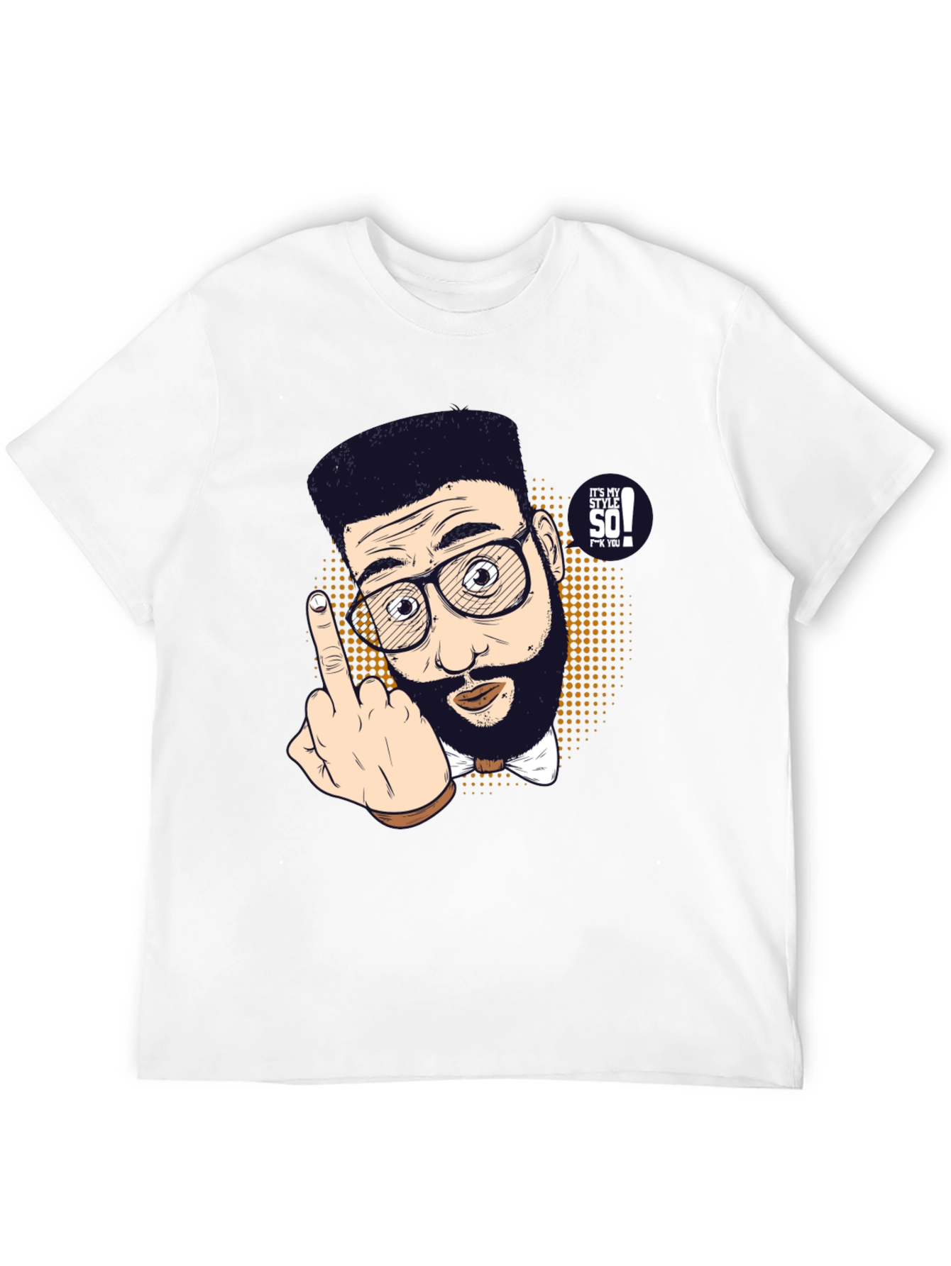 Funny Cartoon Middle Finger Graphic Tee