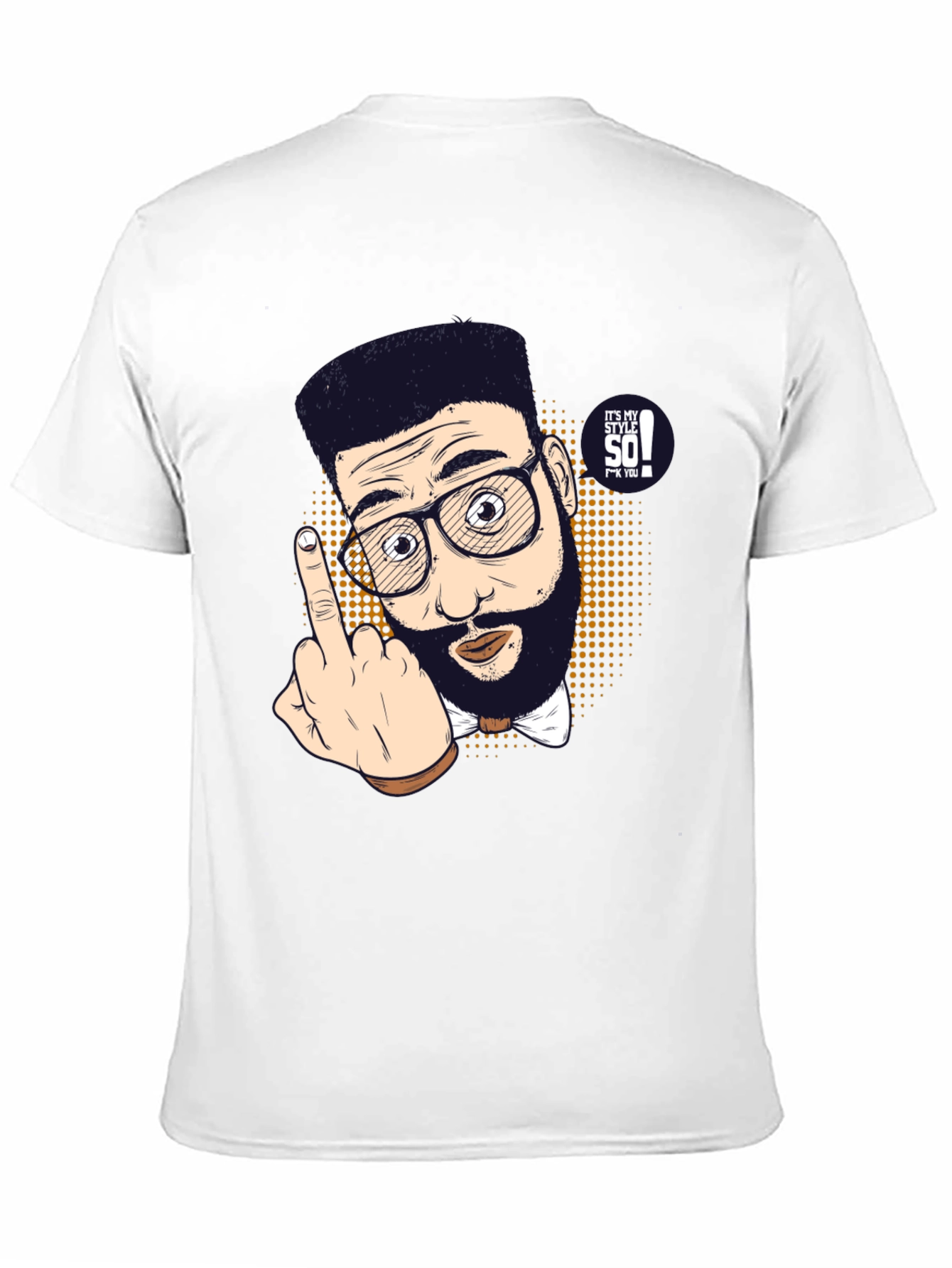 Funny Cartoon Middle Finger Graphic Tee