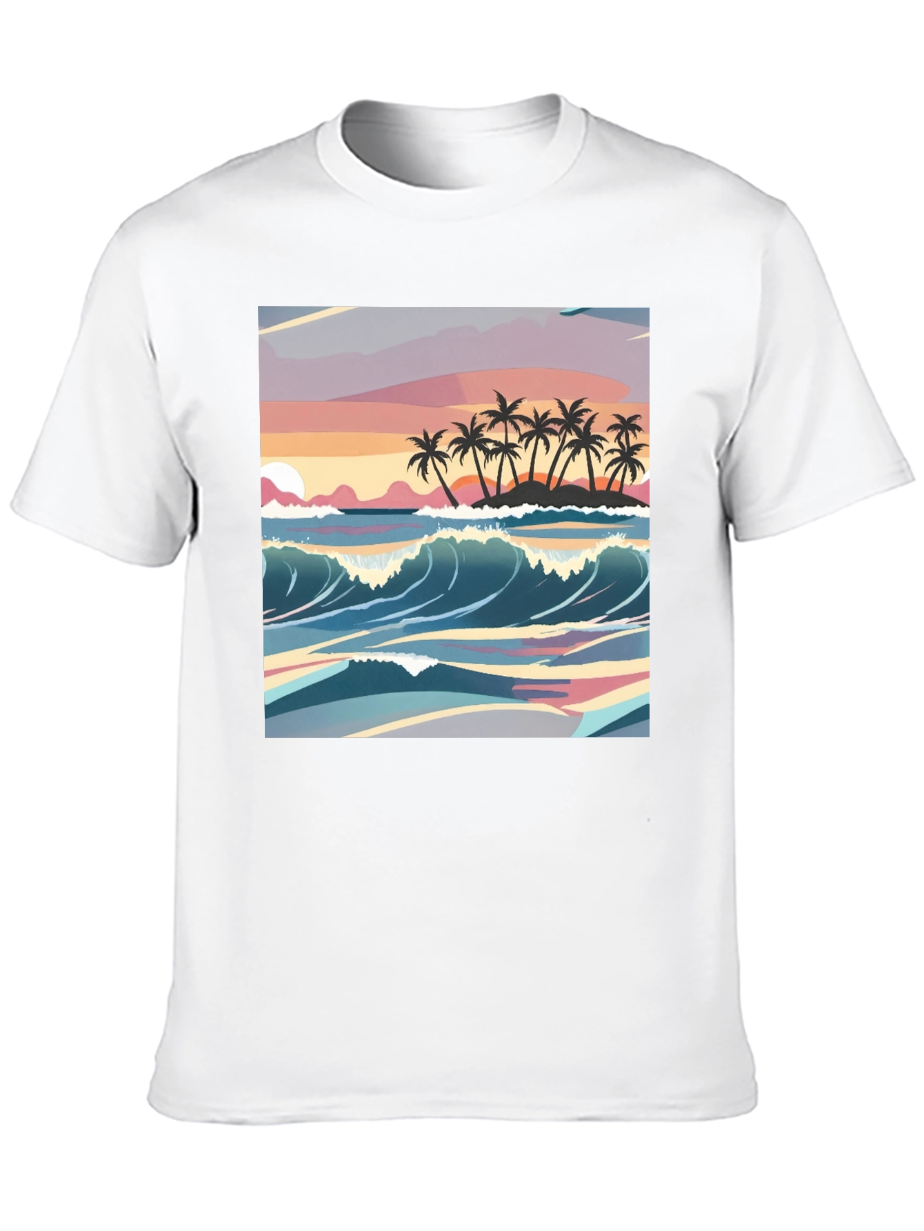 Tropical Sunset Graphic Tee - Island Vibes