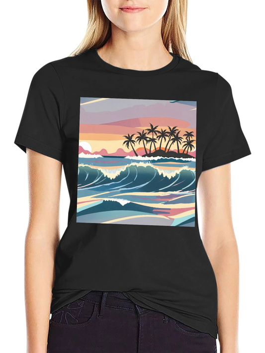 Tropical Sunset Graphic Tee - Island Vibes