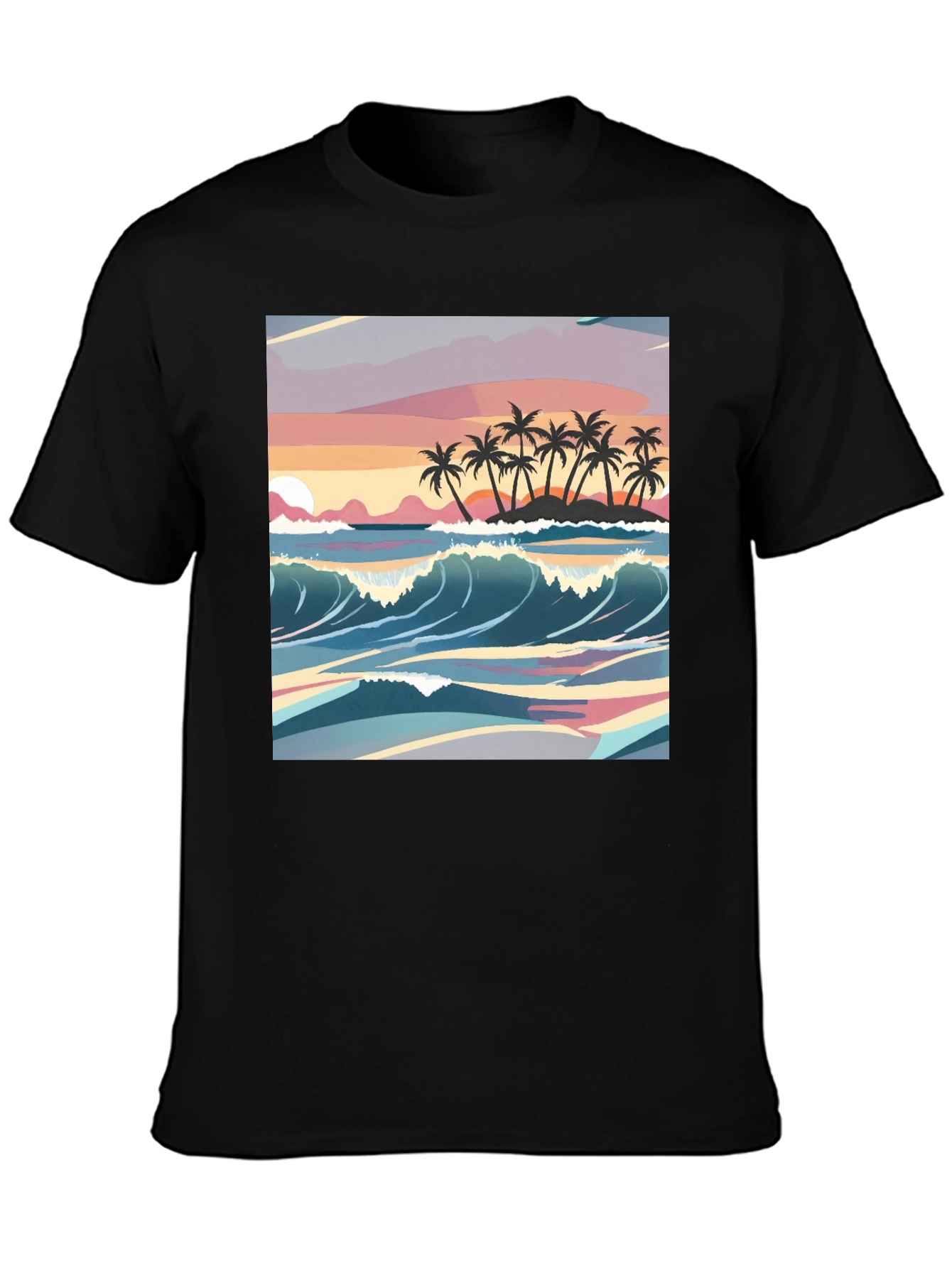 Tropical Sunset Graphic Tee - Island Vibes