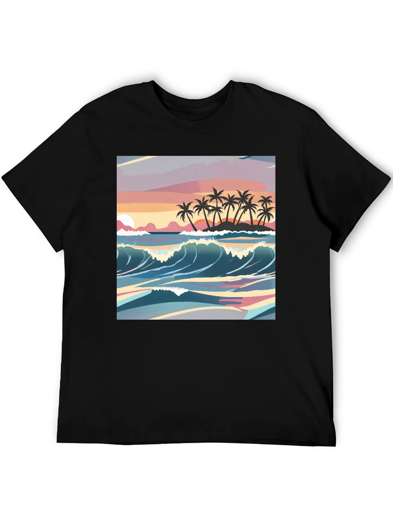 Tropical Sunset Graphic Tee - Island Vibes