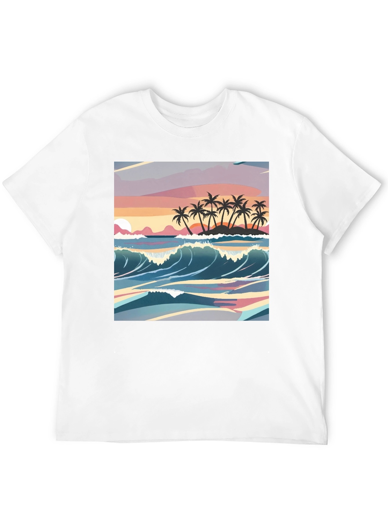 Tropical Sunset Graphic Tee - Island Vibes