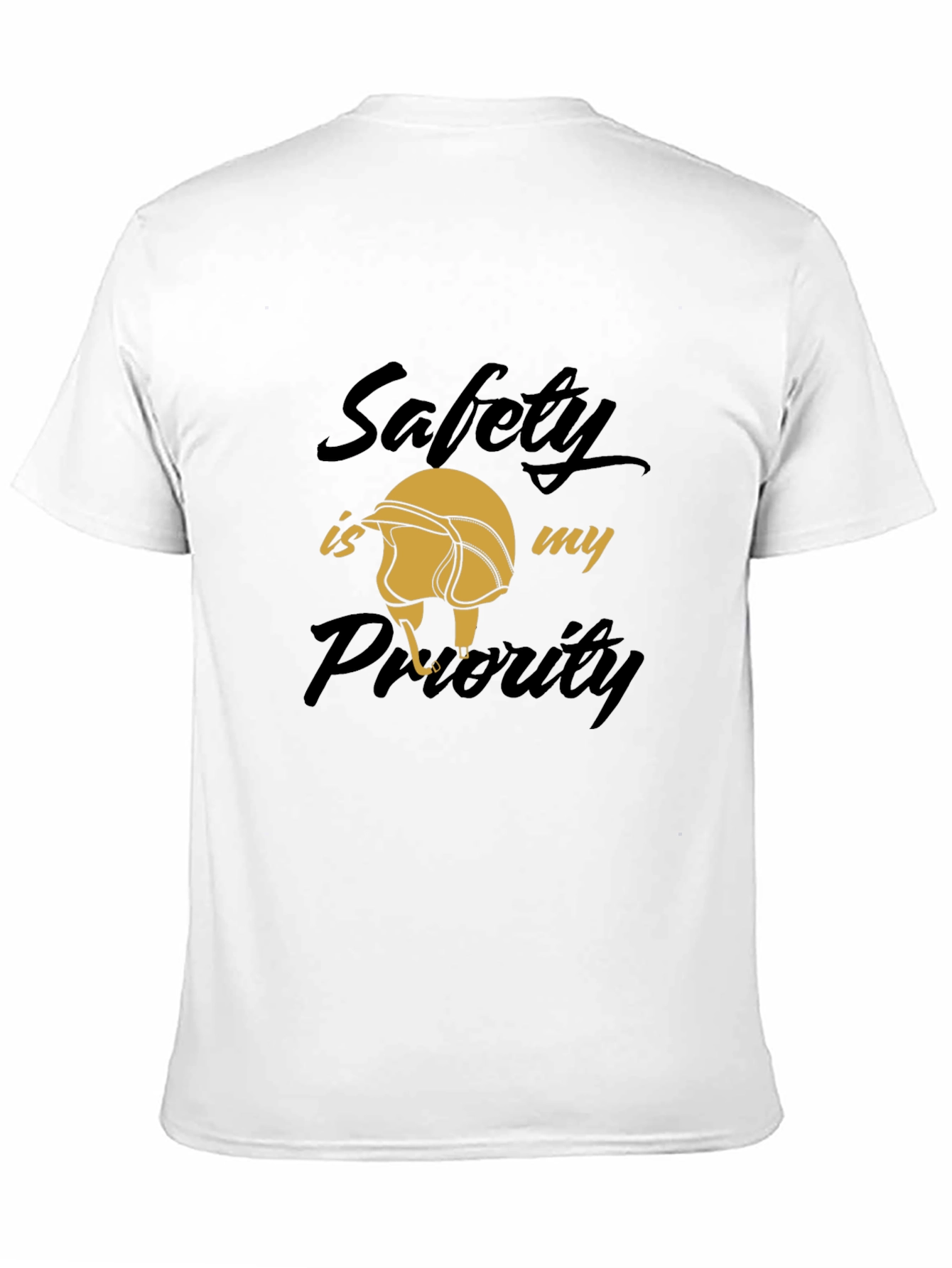 Safety First Graphic Tee - Black Cotton T-Shirt