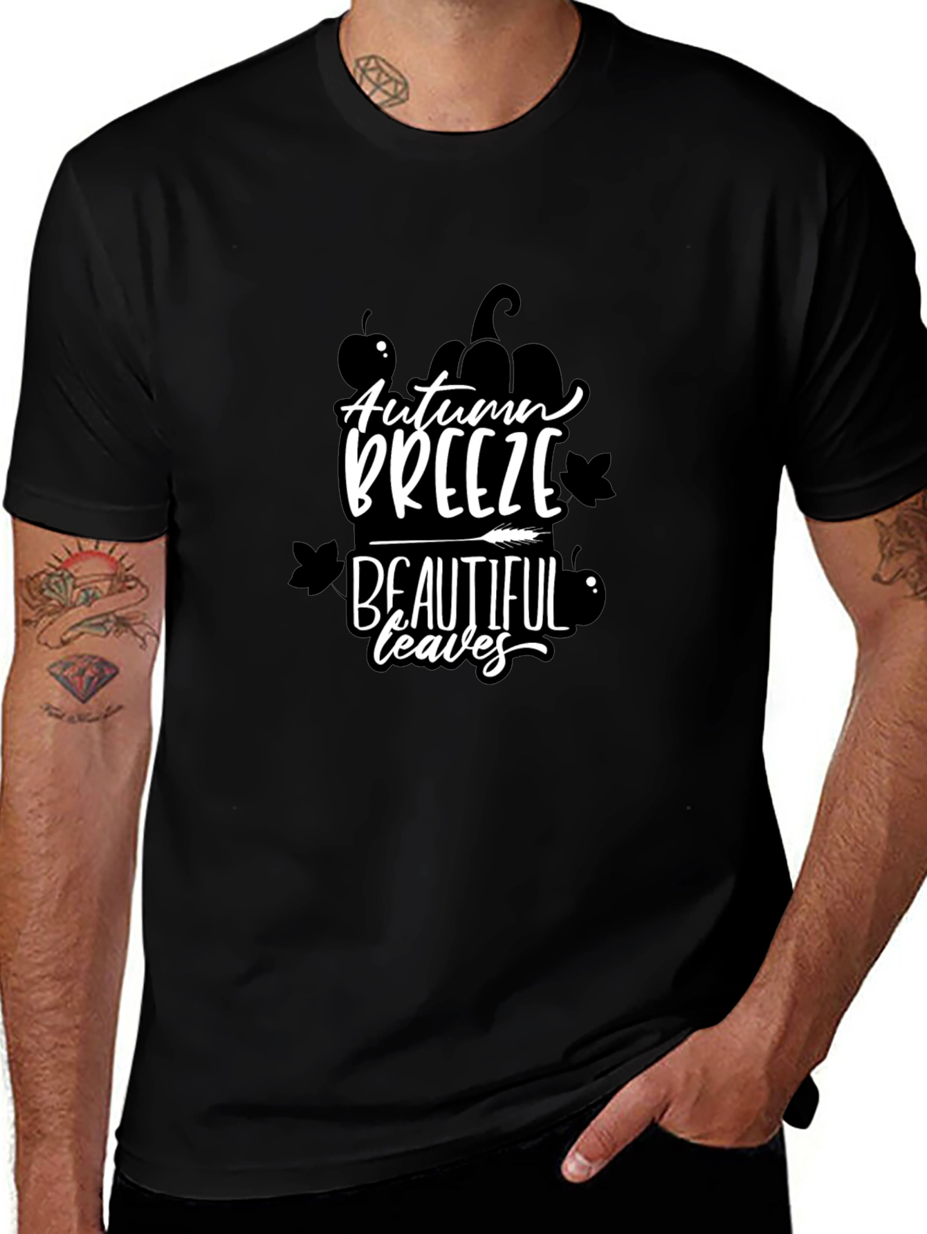 Autumn Breeze Beautiful Leaves Graphic Tee