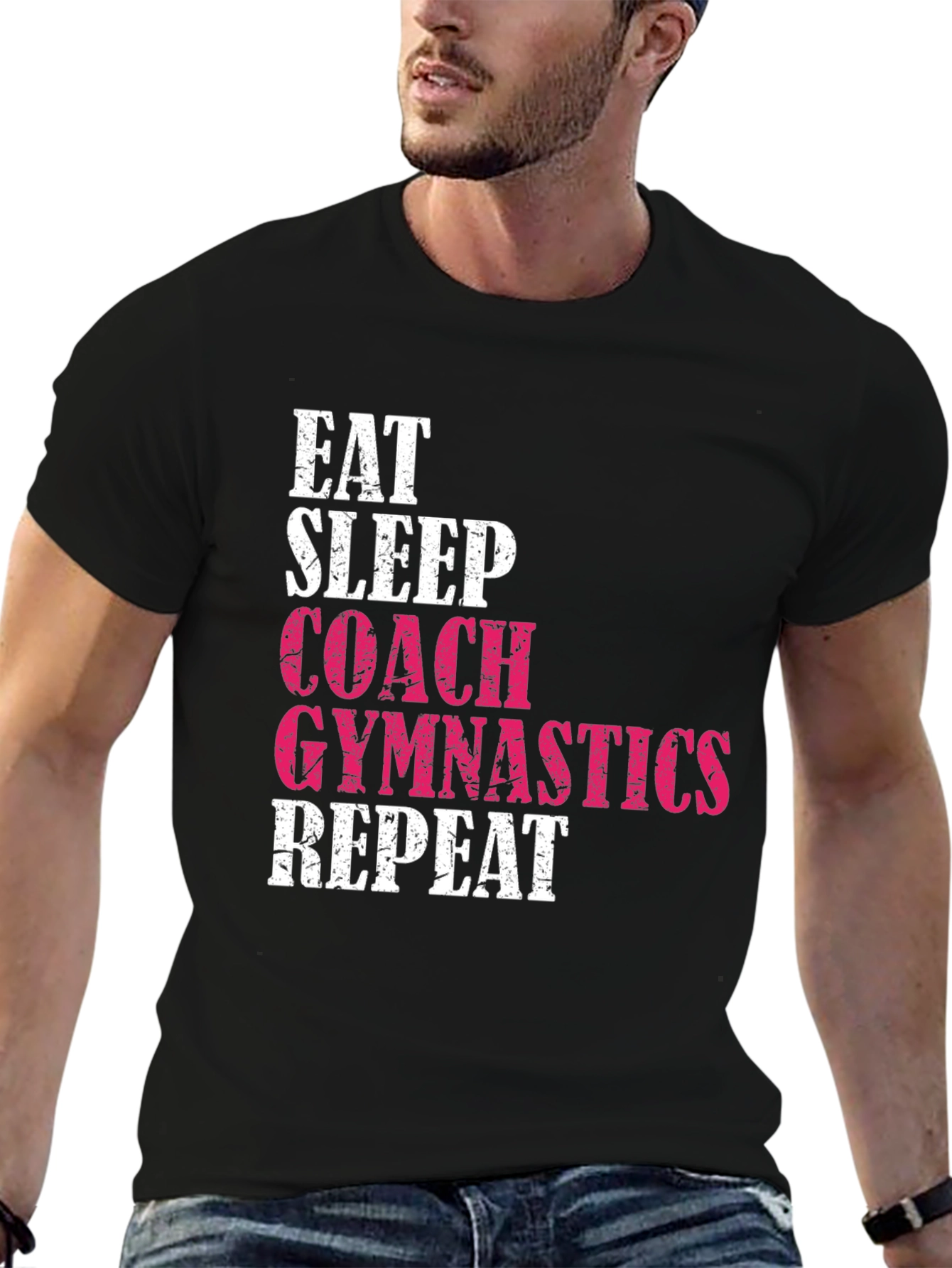 Eat Sleep Coach Gymnastics Repeat T-Shirt