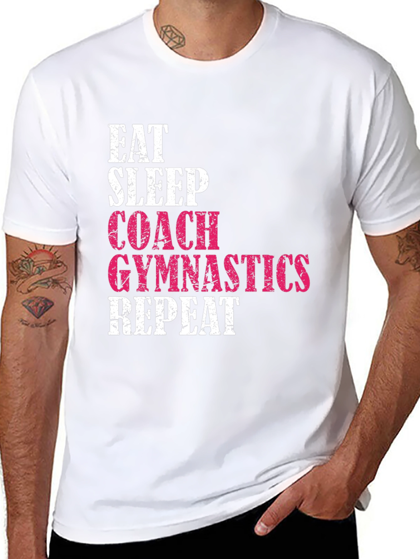 Eat Sleep Coach Gymnastics Repeat T-Shirt