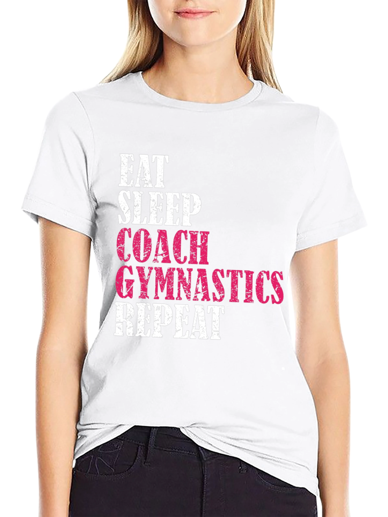 Eat Sleep Coach Gymnastics Repeat T-Shirt