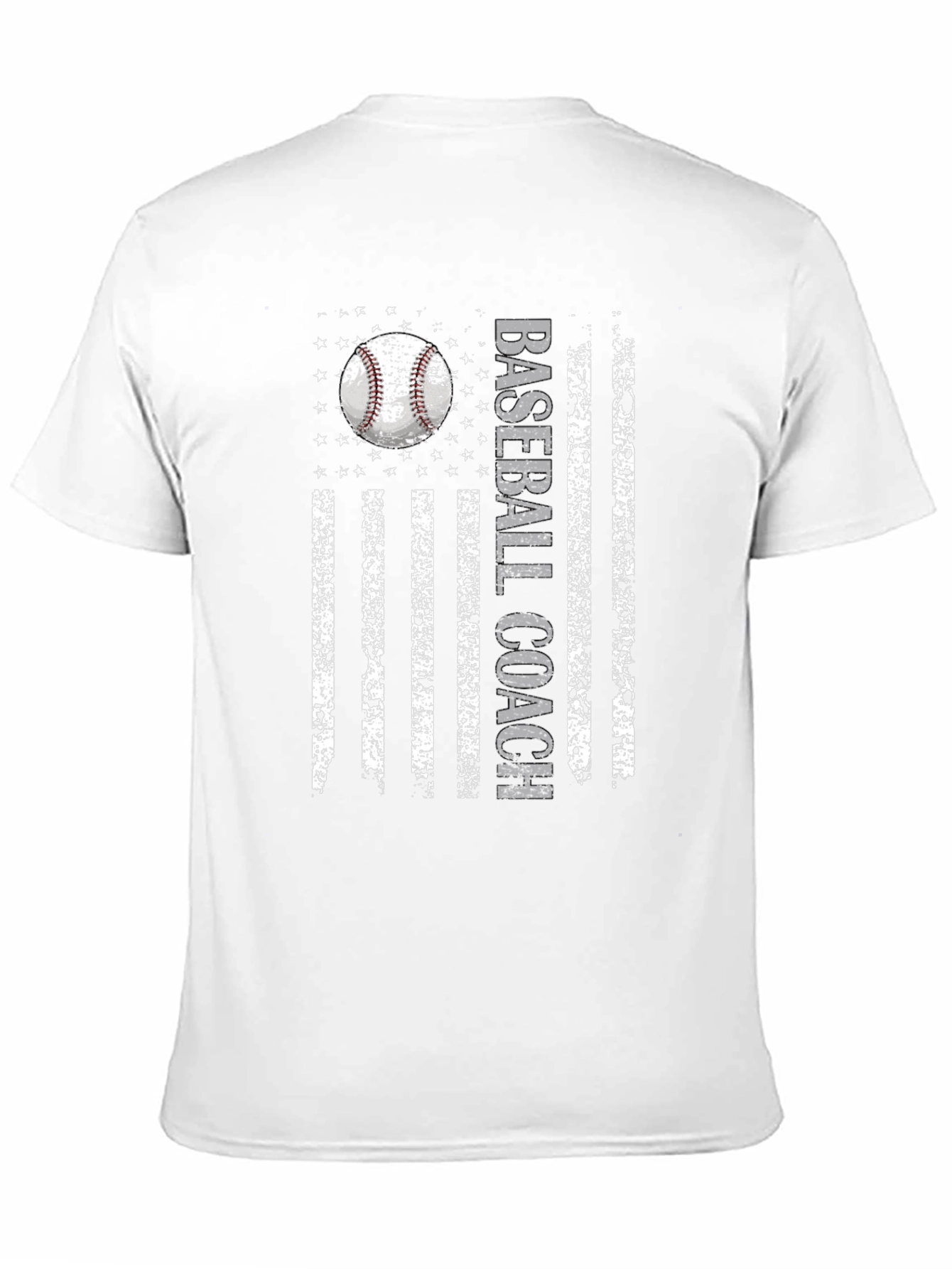 Baseball Coach USA Flag T-Shirt