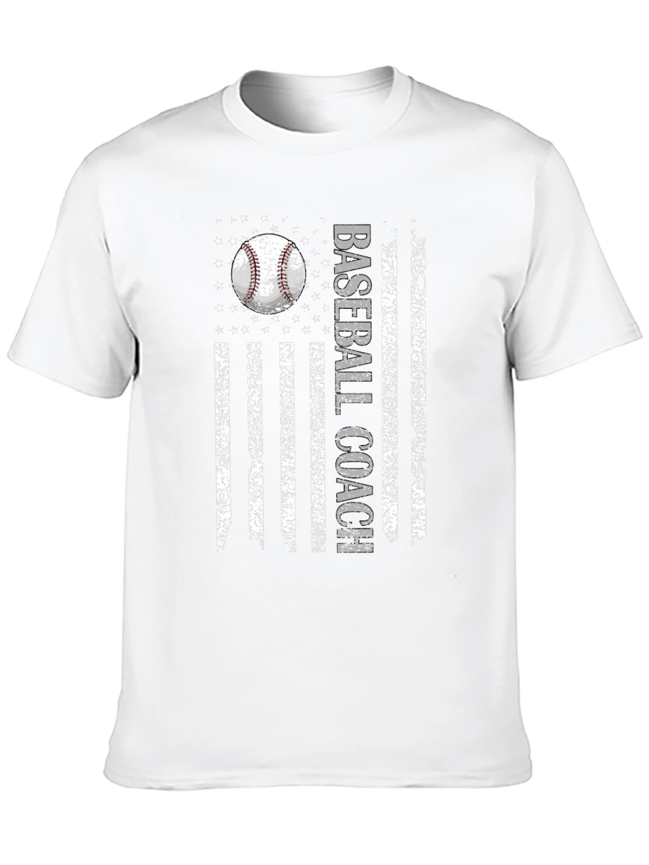 Baseball Coach USA Flag T-Shirt