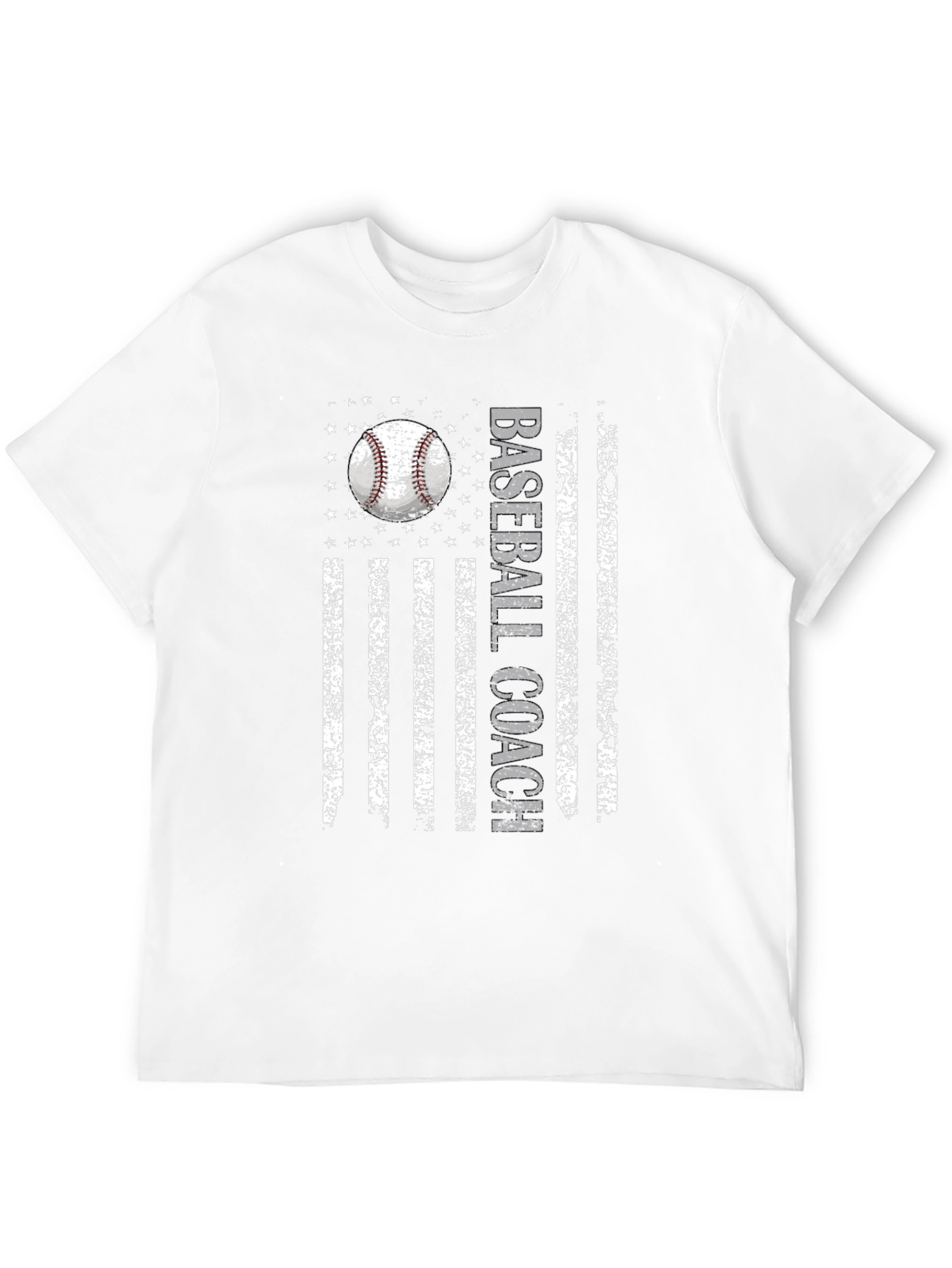 Baseball Coach USA Flag T-Shirt